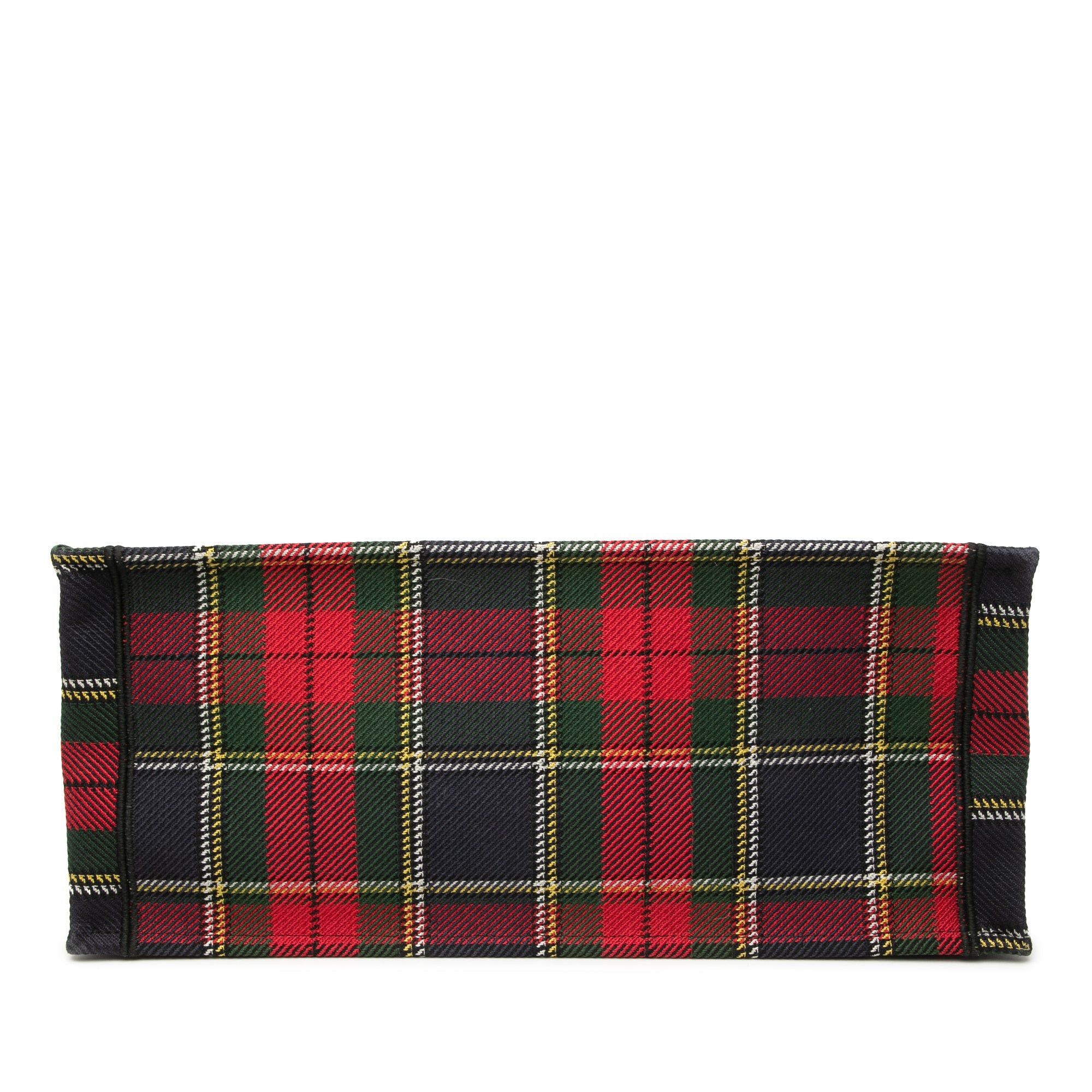 Dior Large Embroidered Canvas Tartan Check Book Tote Size ONE SIZE - 3 Thumbnail