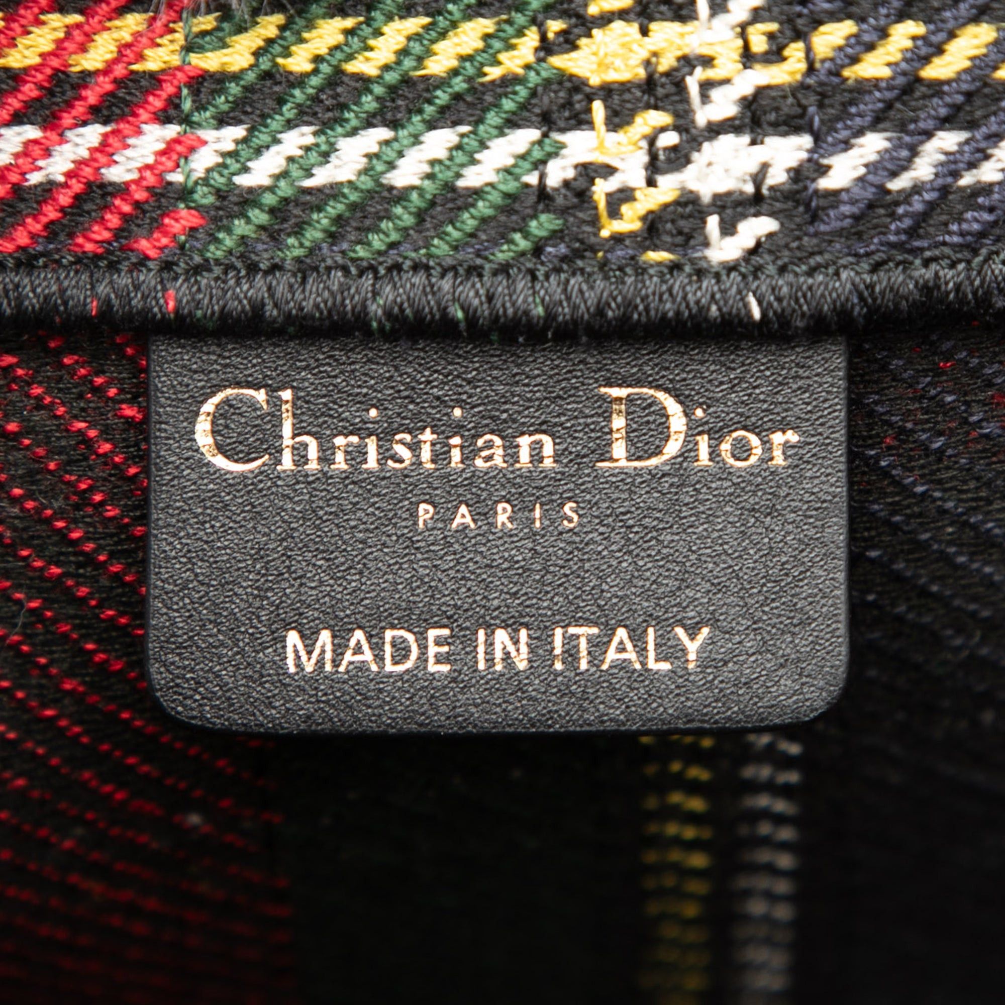 Dior Large Embroidered Canvas Tartan Check Book Tote Size ONE SIZE - 5 Thumbnail