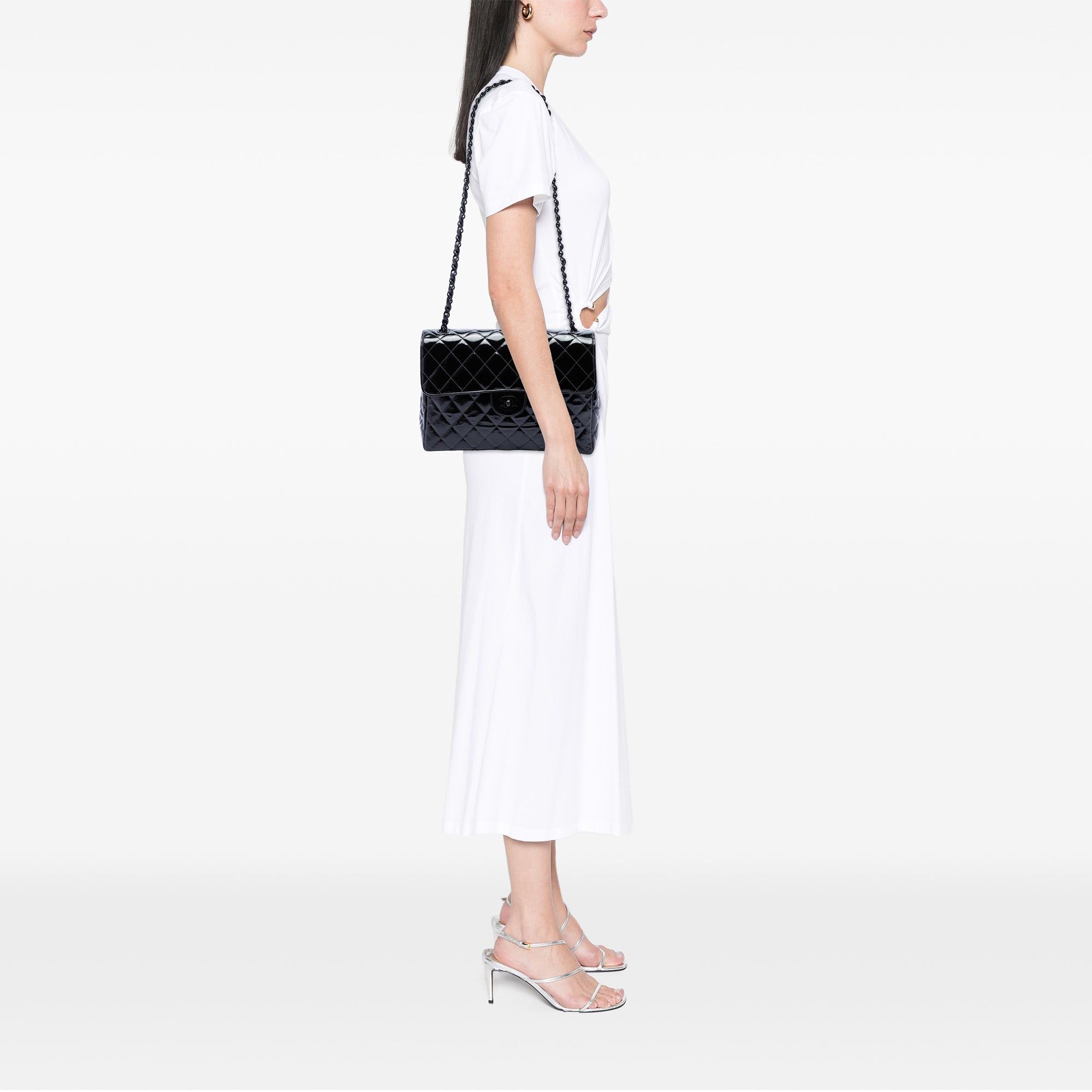 Chanel Jumbo Classic Patent Single Flap Size ONE SIZE - 7 Thumbnail