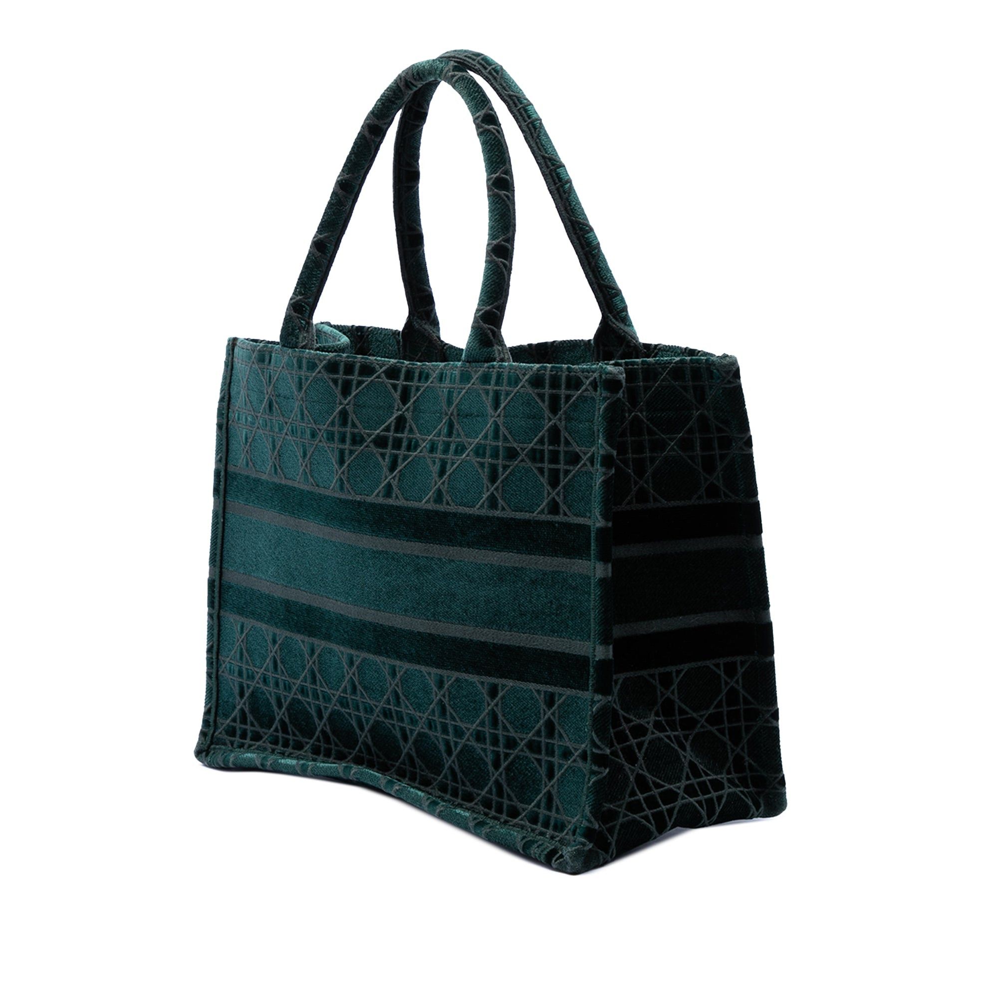 Dior Medium Embroidered Velvet Cannage Book Tote Size ONE SIZE - 2 Thumbnail