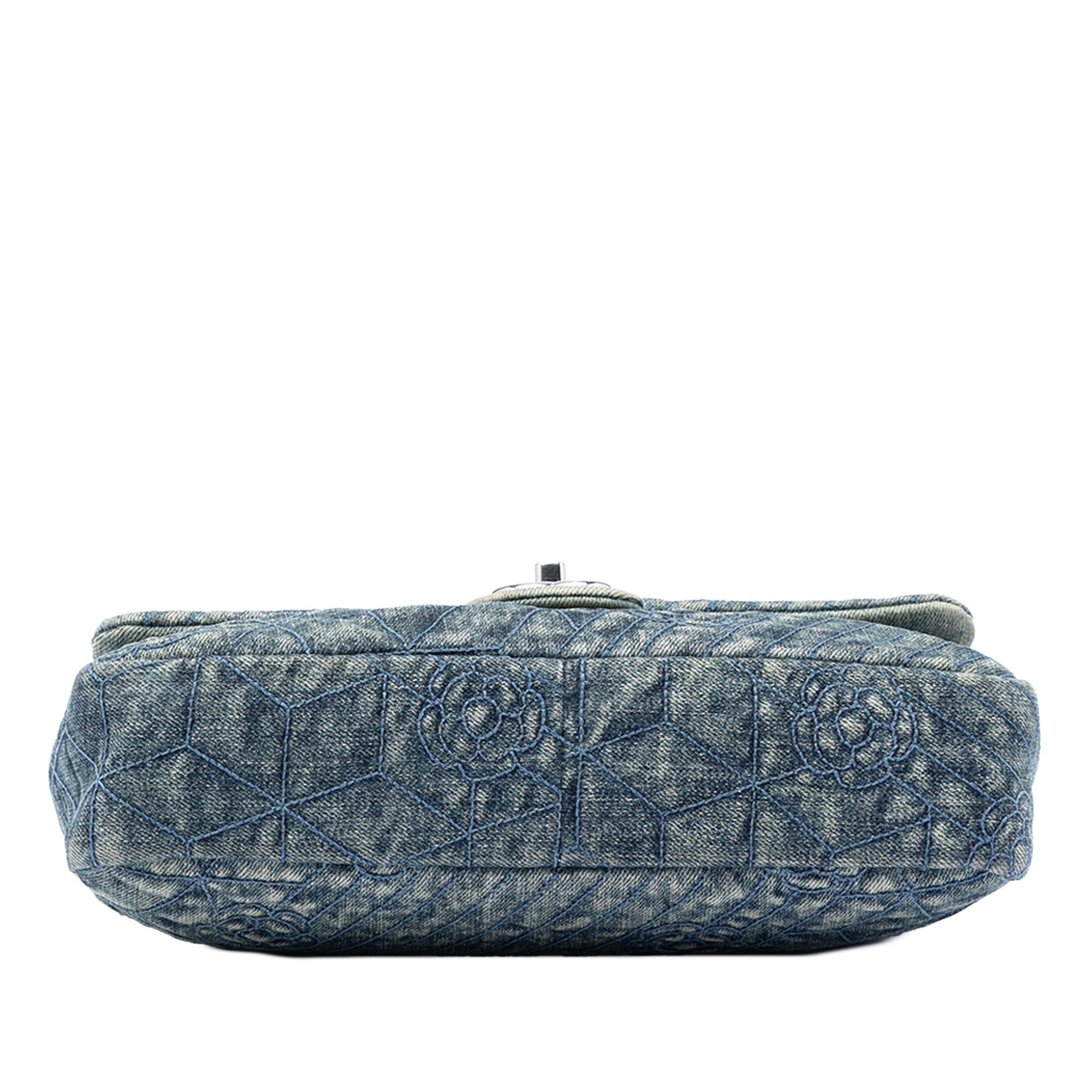 Chanel Medium Embroidered Denim Camellia Flap Size ONE SIZE - 3 Thumbnail
