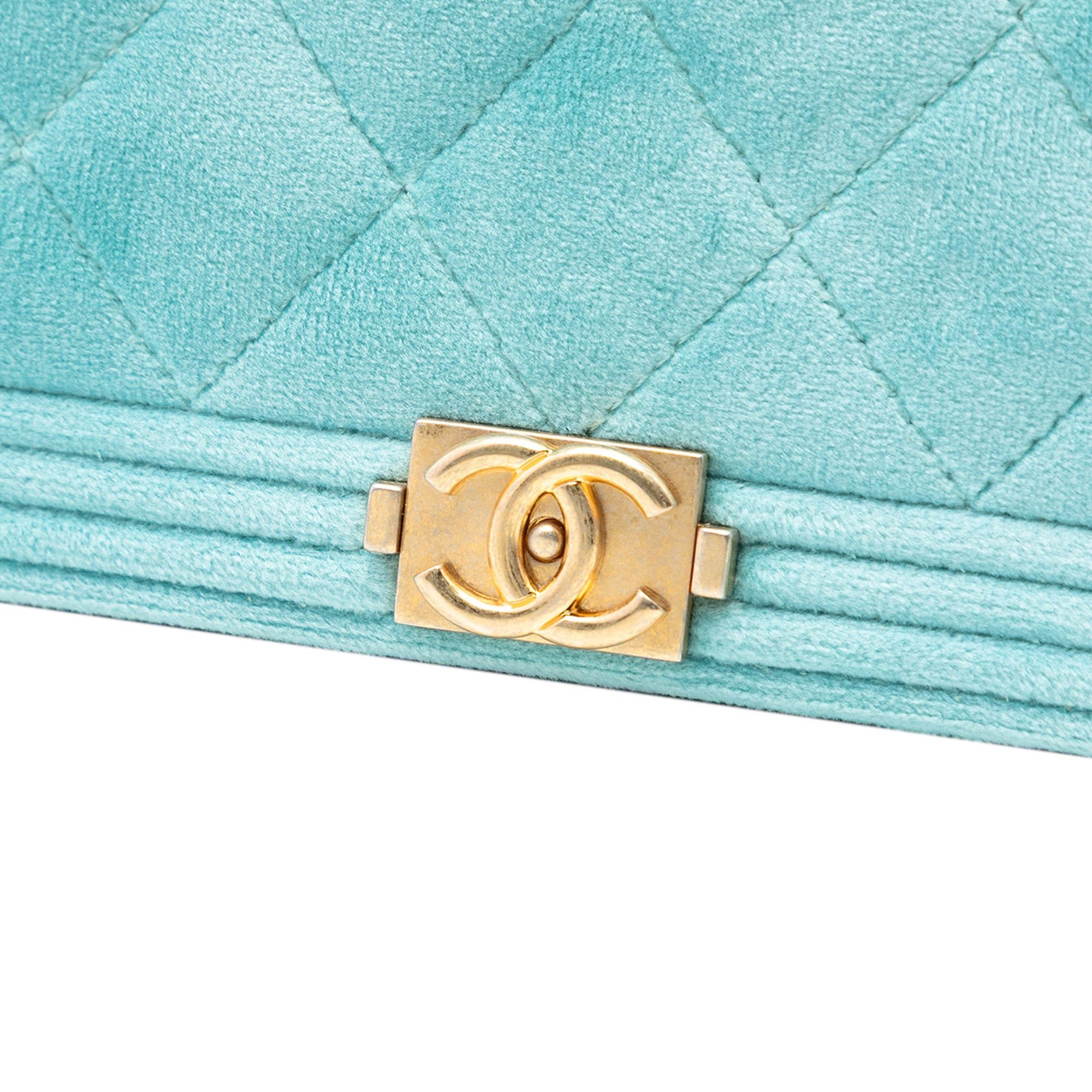 Chanel Quilted Velvet Boy Wallet On Chain Size ONE SIZE - 5 Thumbnail
