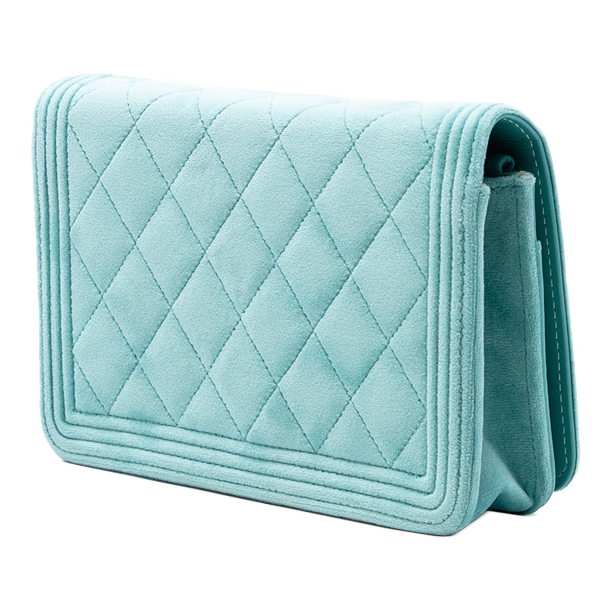 Chanel Quilted Velvet Boy Wallet On Chain Size ONE SIZE - 2 Thumbnail