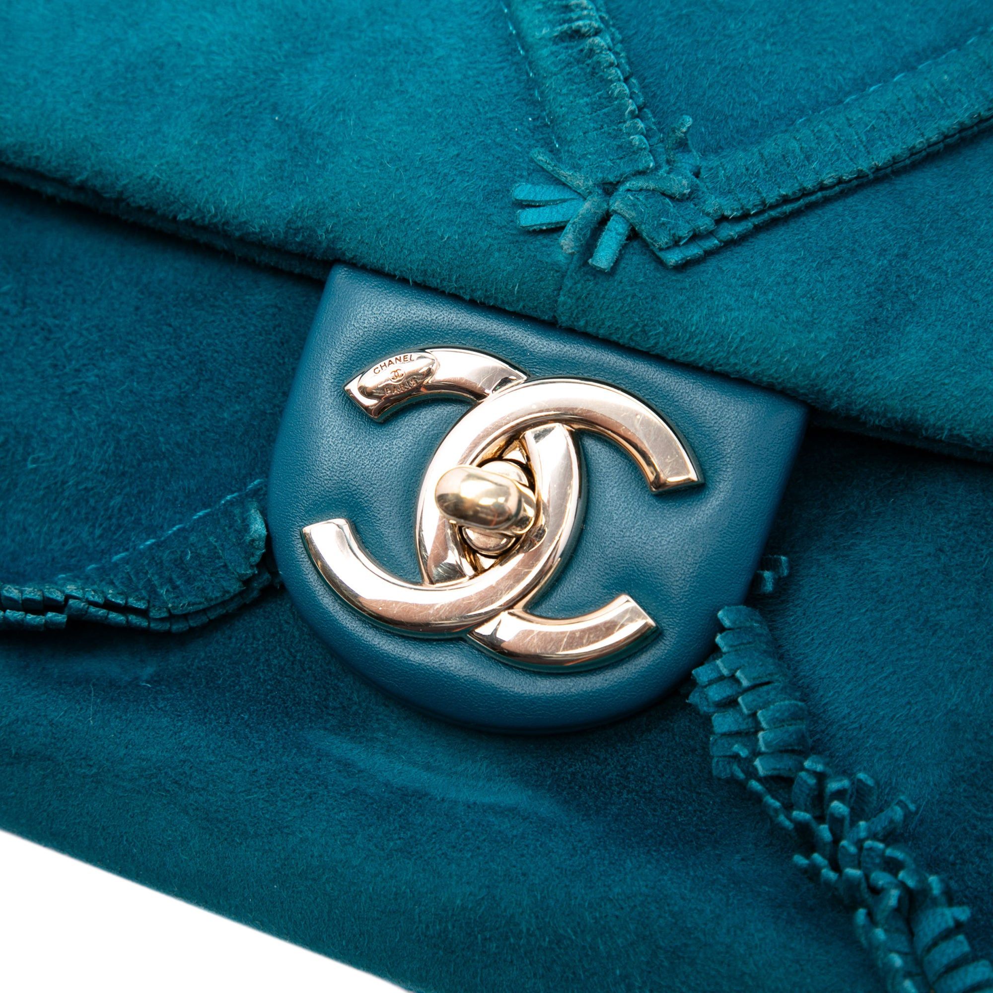 Chanel Suede Goatskin Diamond Fringe Flap Size ONE SIZE - 6 Thumbnail