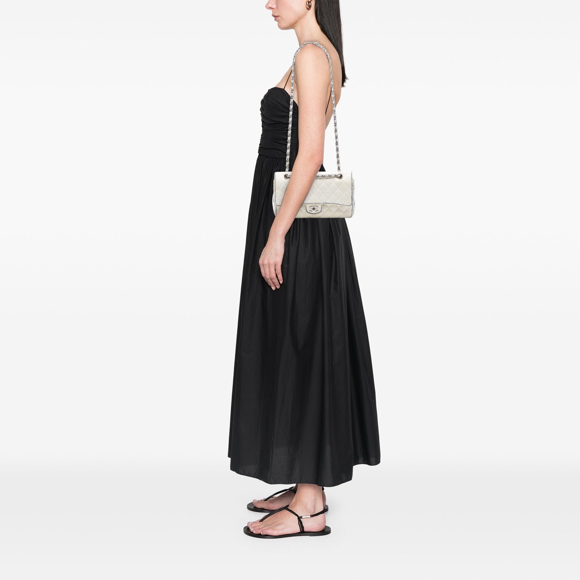 Chanel Medium Classic Printed Grosgrain Double Flap Size ONE SIZE - 7 Thumbnail