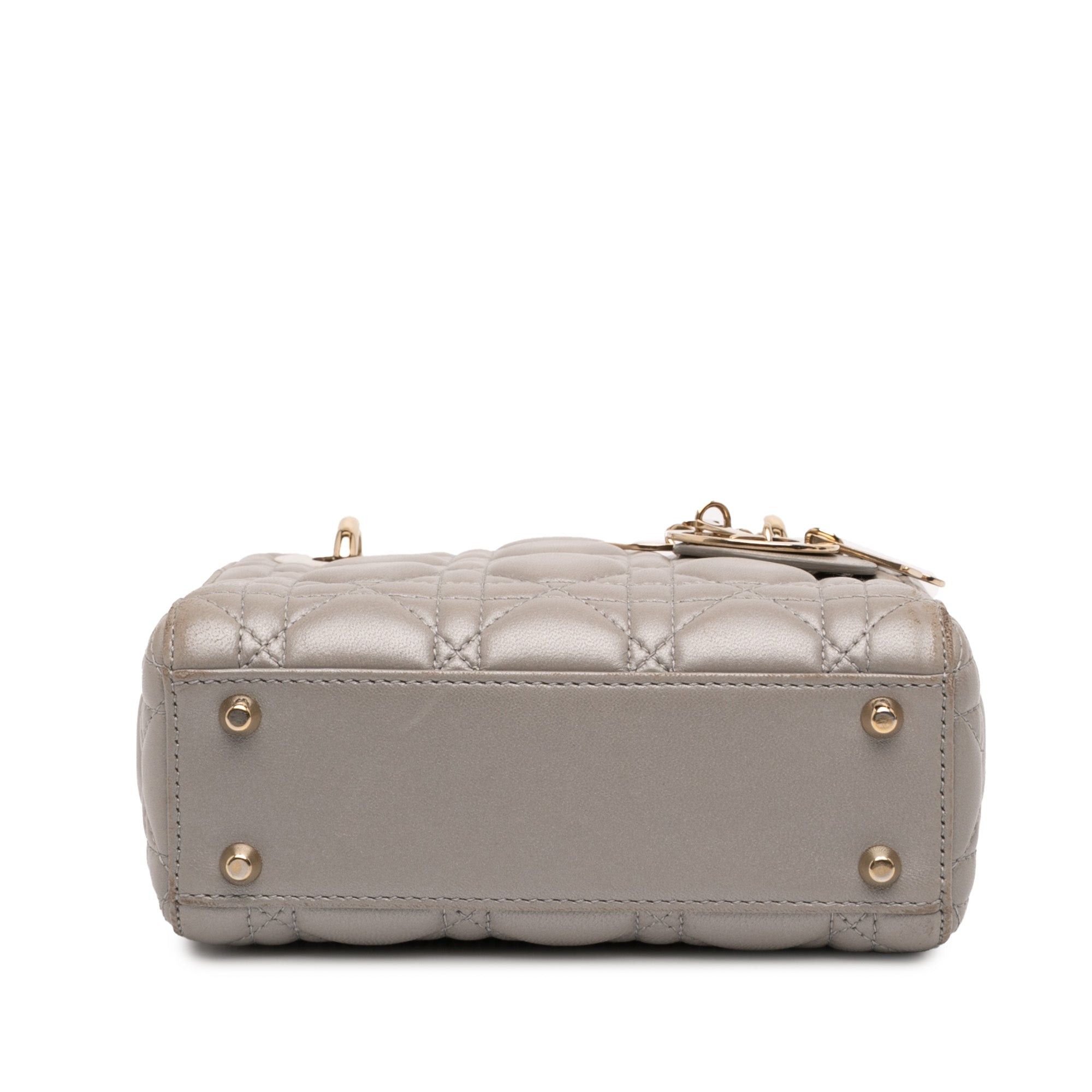 Dior Mini Lambskin Cannage Lady Dior Size ONE SIZE - 3 Thumbnail