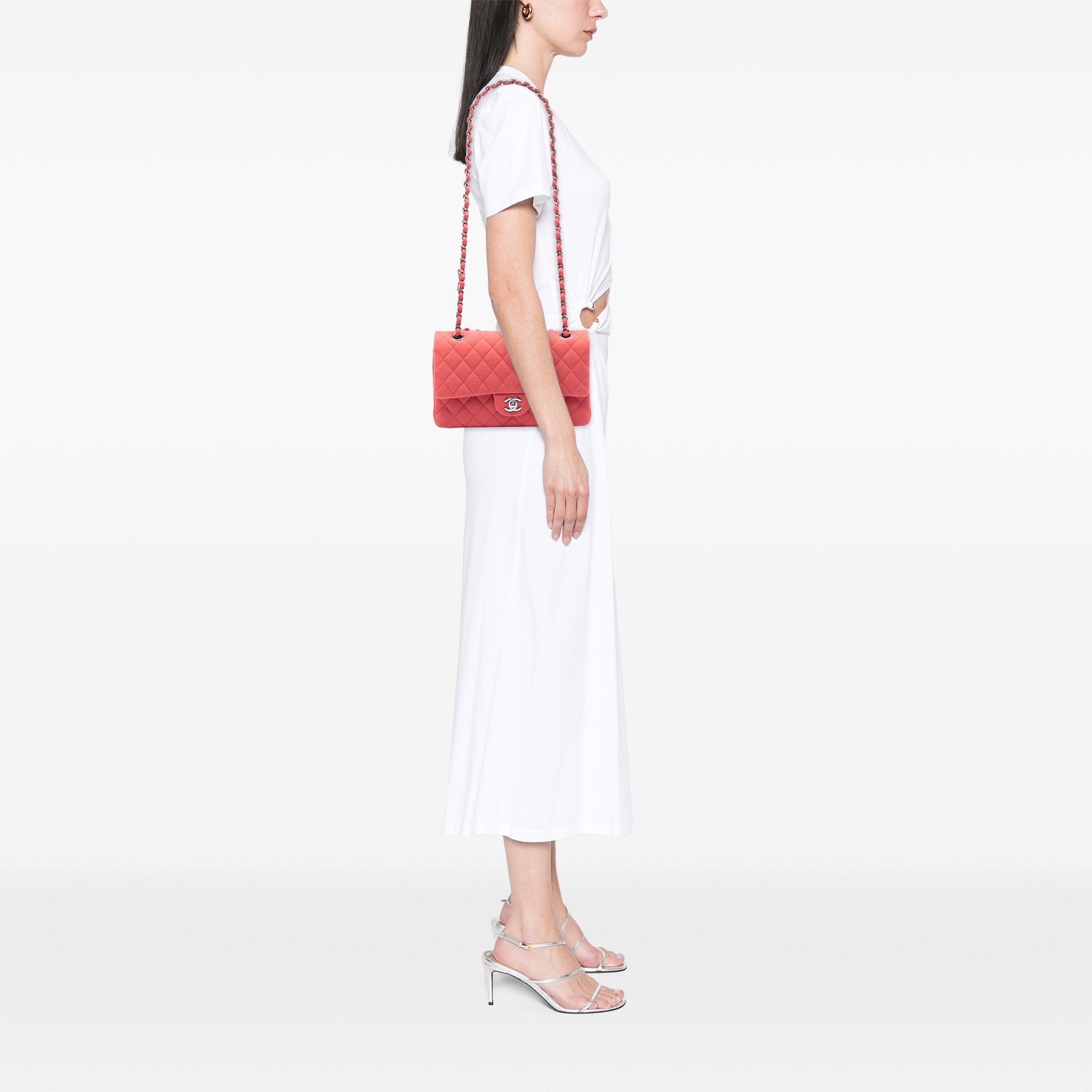 Chanel Medium Classic Jersey Double Flap Size ONE SIZE - 7 Thumbnail