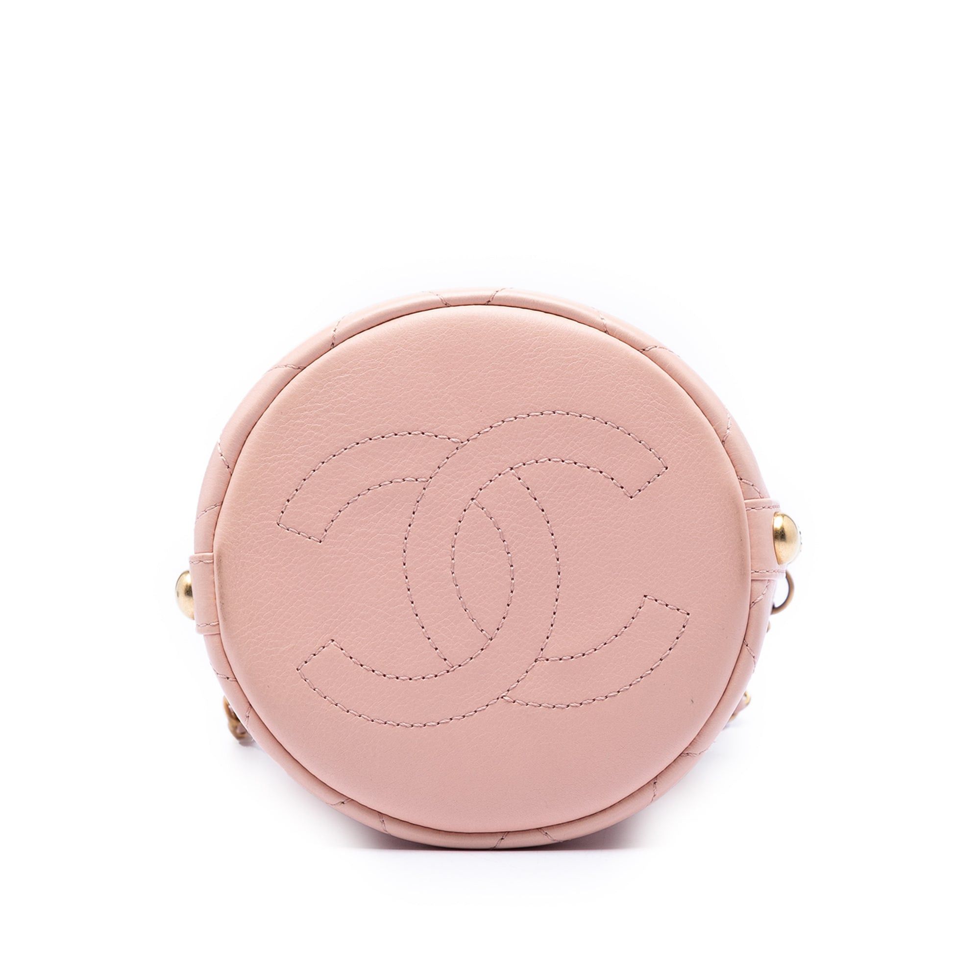 Chanel Small CC Calfskin and Tweed Drawstring Bucket Bag Size ONE SIZE - 3 Thumbnail