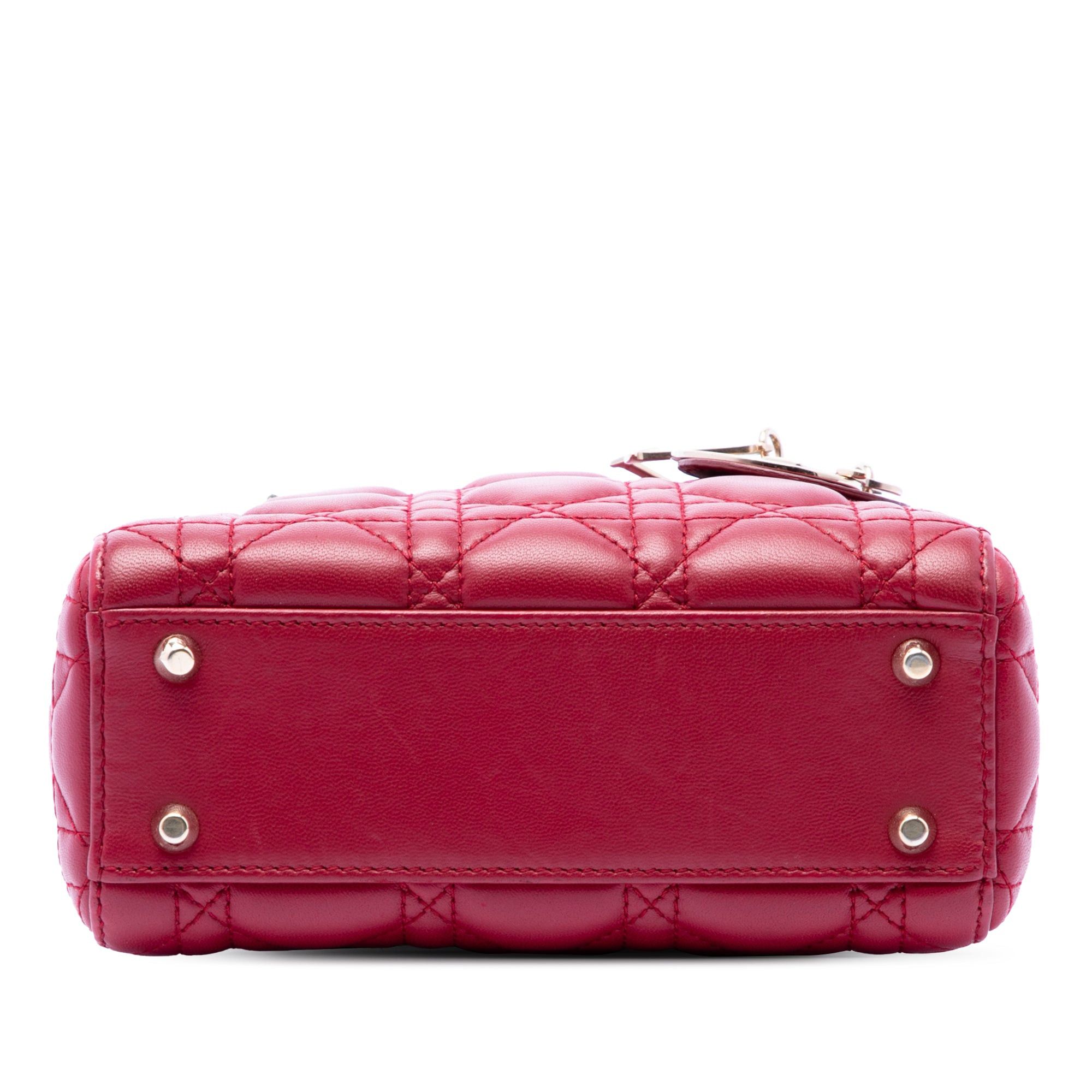 Dior Mini Lambskin Cannage Lady Dior Size ONE SIZE - 3 Thumbnail