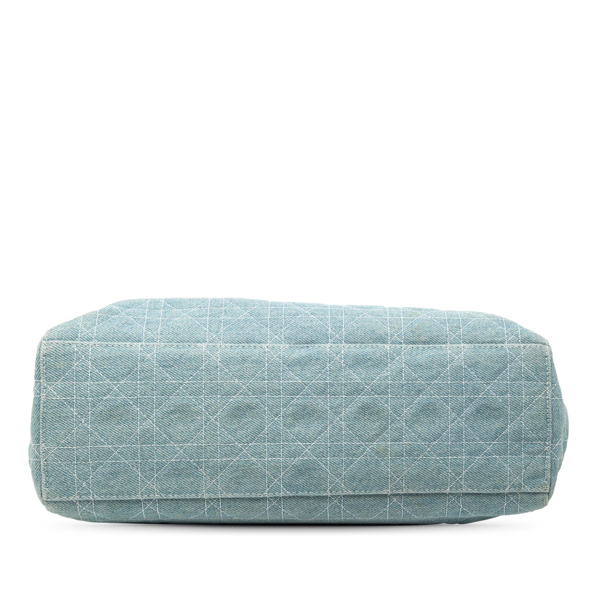 Dior Large Denim Cannage Acrylic Handles Lady Dior Size ONE SIZE - 3 Thumbnail