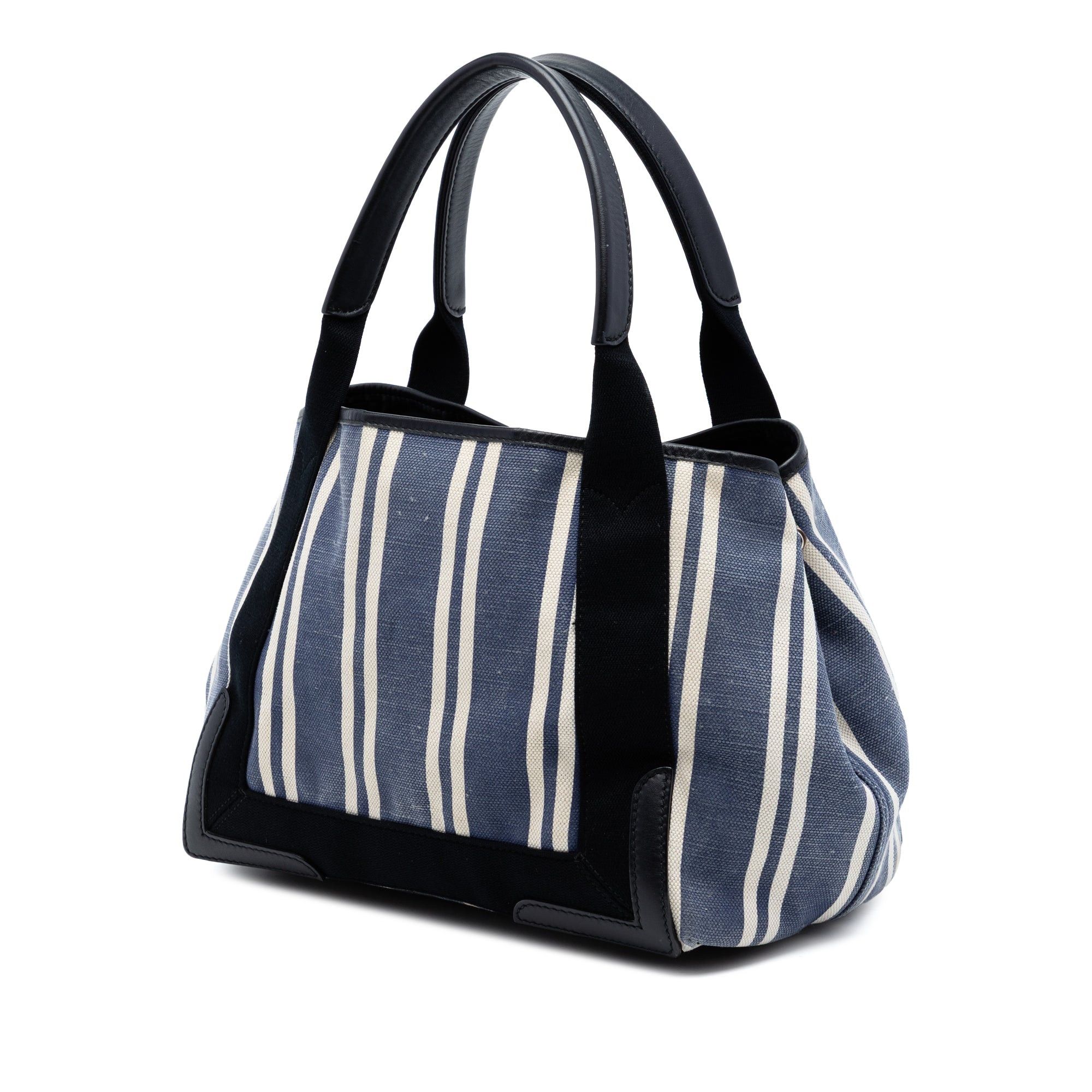 Balenciaga Canvas Striped Navy Cabas S Size ONE SIZE - 2 Thumbnail