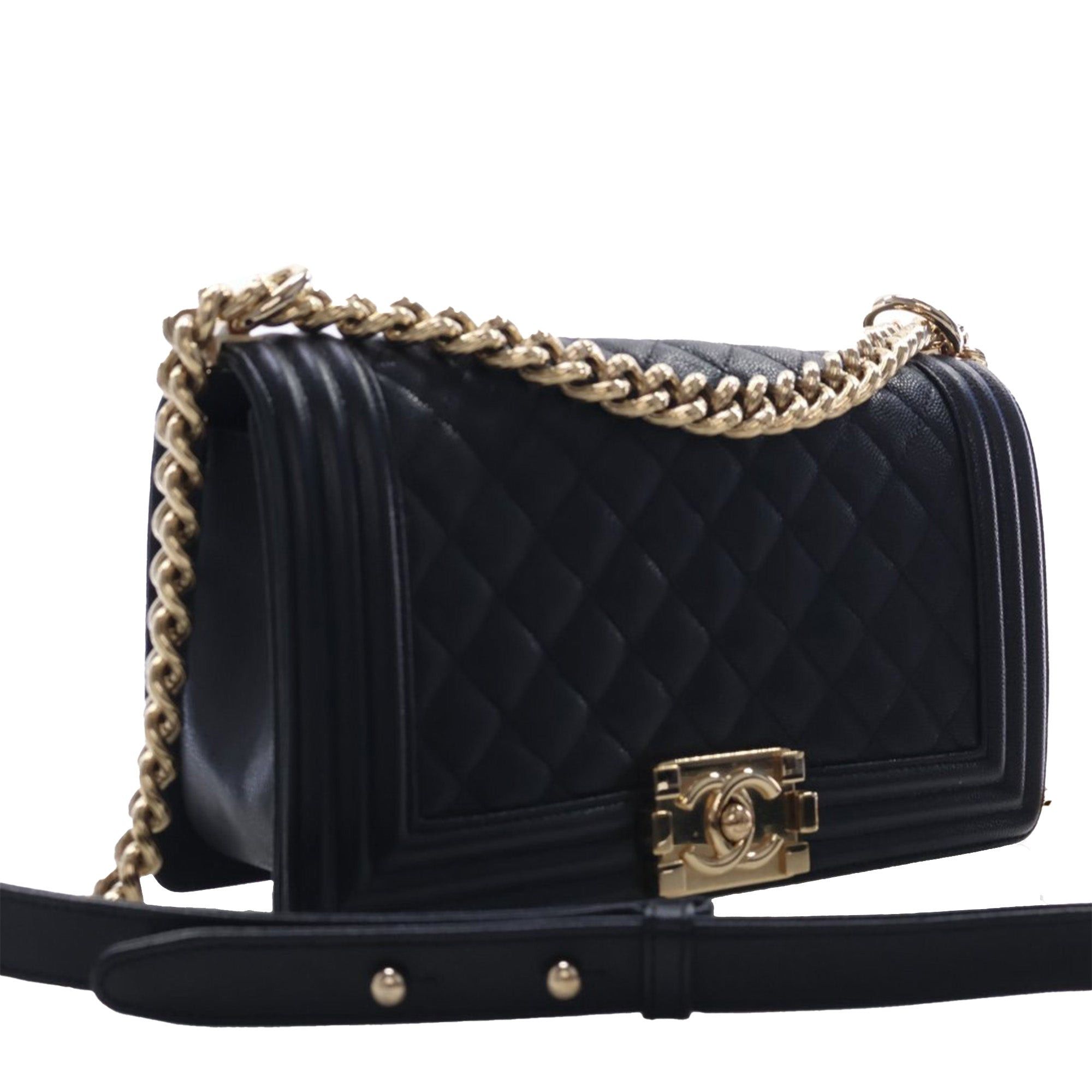 Chanel Old Medium Quilted Caviar Boy Flap Size ONE SIZE - 2 Thumbnail