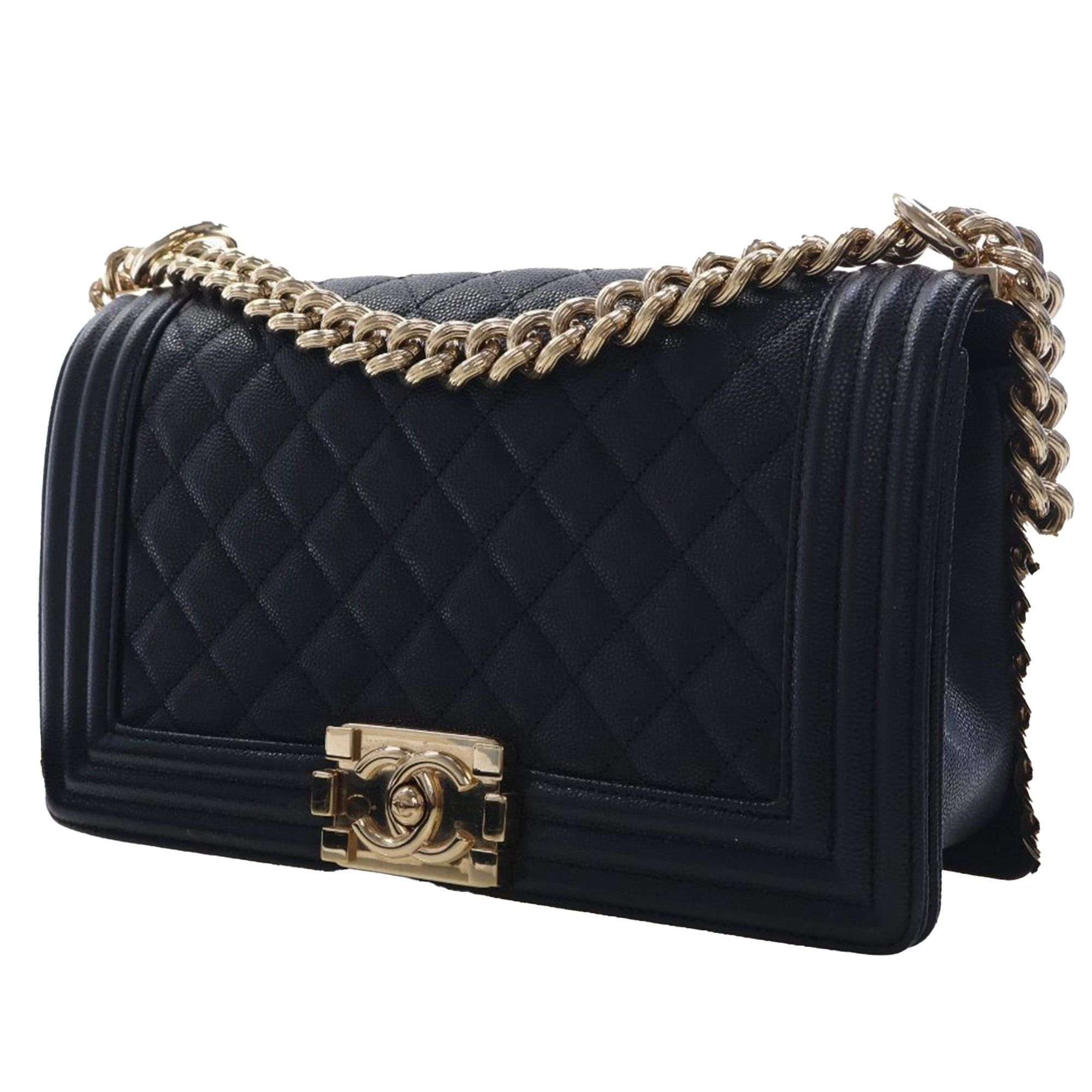Chanel Old Medium Quilted Caviar Boy Flap Size ONE SIZE - 3 Thumbnail