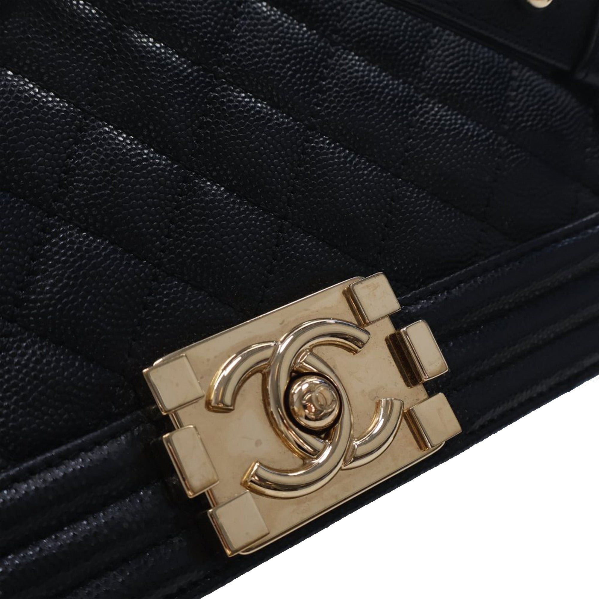 Chanel Old Medium Quilted Caviar Boy Flap Size ONE SIZE - 9 Thumbnail
