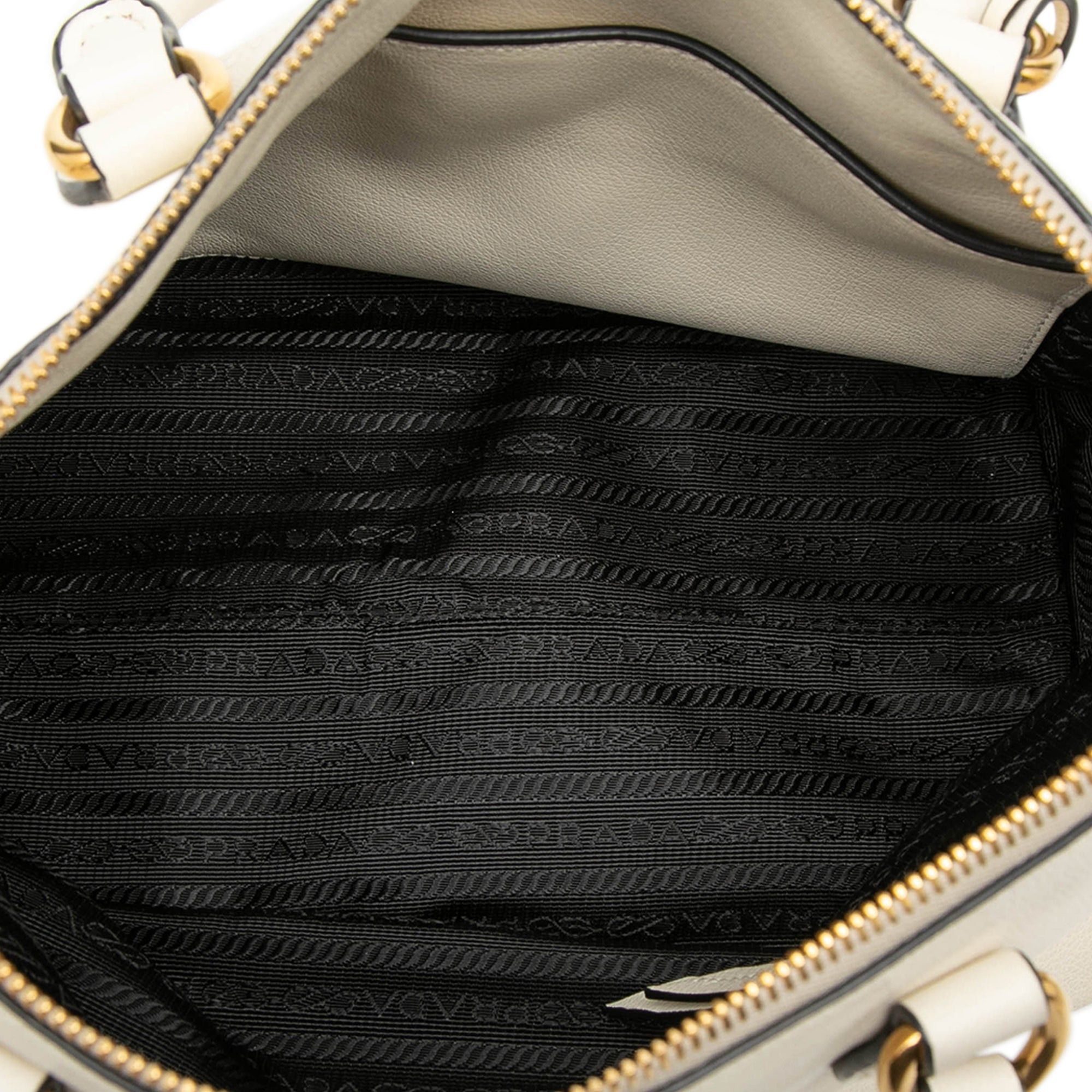 Prada Small Embossed Glace Calf Logo Convertible Satchel Size ONE SIZE - 4 Thumbnail