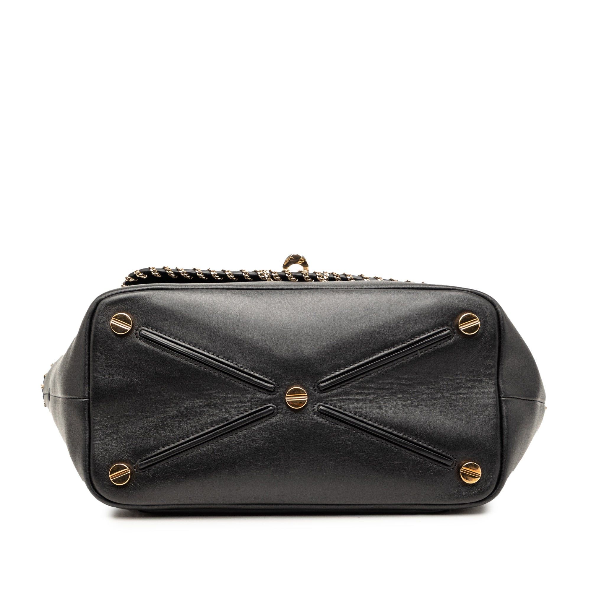 Valentino Leather Demilune Whipstitch Satchel Size ONE SIZE - 3 Thumbnail
