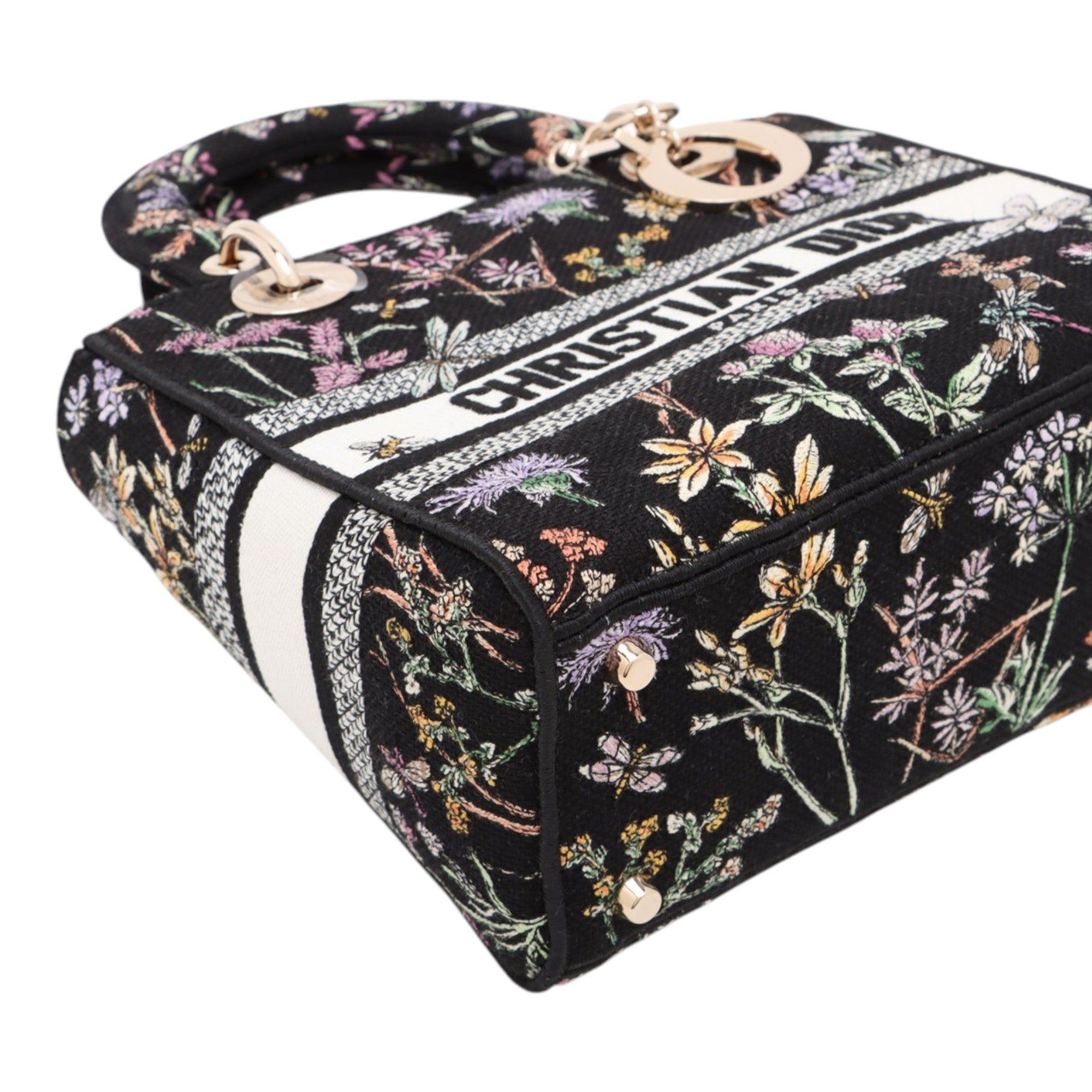 Dior Medium Embroidered Canvas Herbarium Lady D Lite Size ONE SIZE - 3 Thumbnail