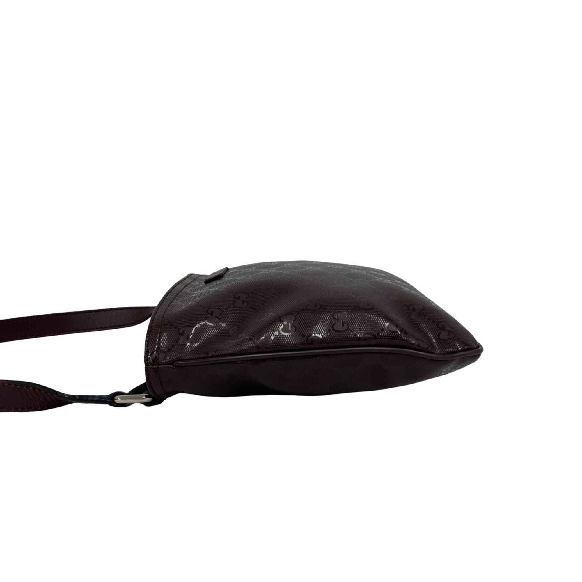 Gucci GUCCI GG Imprime Logo All-Over Print Leather Mini Shoulder Bag/Pouch/Sacoche - Bordeaux/Wine Red 64758 Size ONE SIZE - 5 Thumbnail