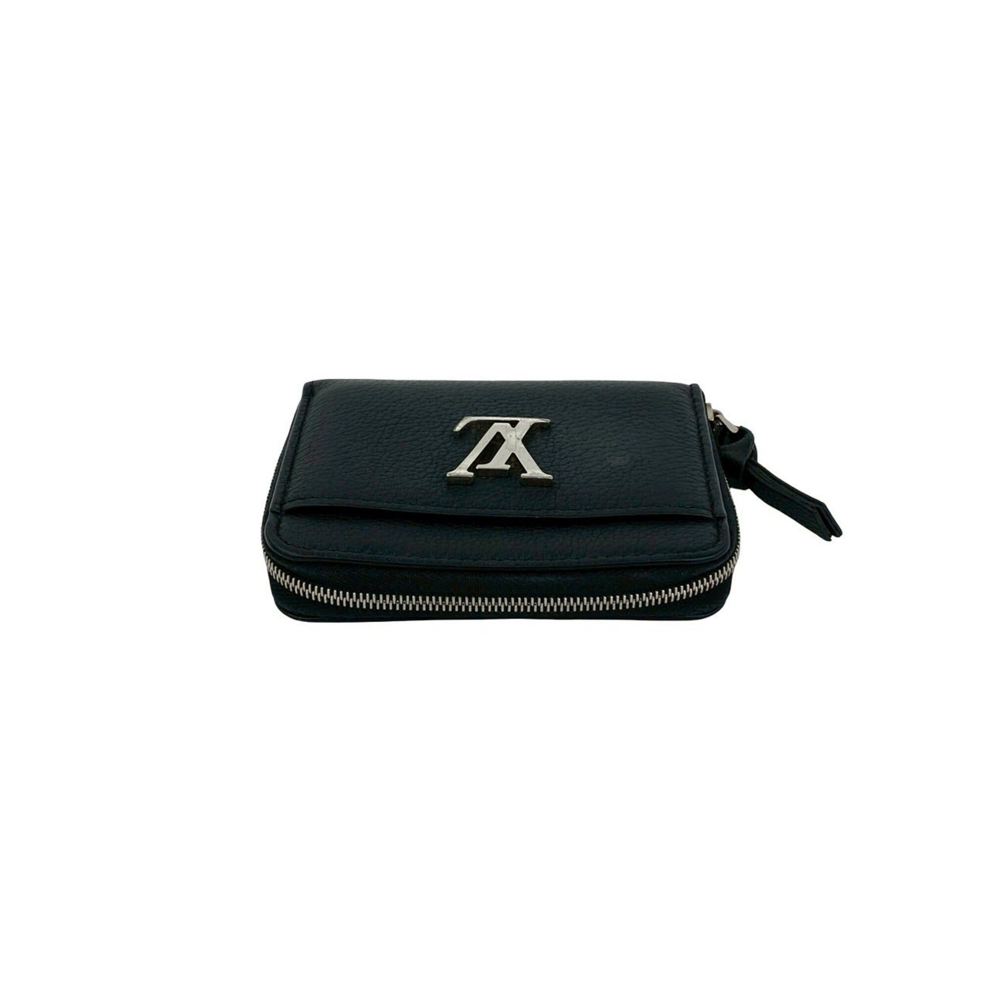 Louis Vuitton LOUIS VUITTON Lockme Zippy Coin Purse, Leather, Genuine Round Zip Wallet/Coin Case, Black, 30465 Size ONE SIZE - 3 Thumbnail