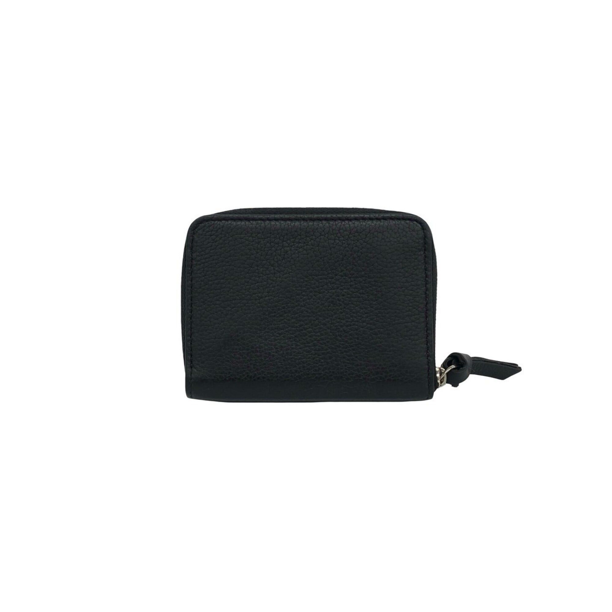 Louis Vuitton LOUIS VUITTON Lockme Zippy Coin Purse, Leather, Genuine Round Zip Wallet/Coin Case, Black, 30465 Size ONE SIZE - 2 Thumbnail