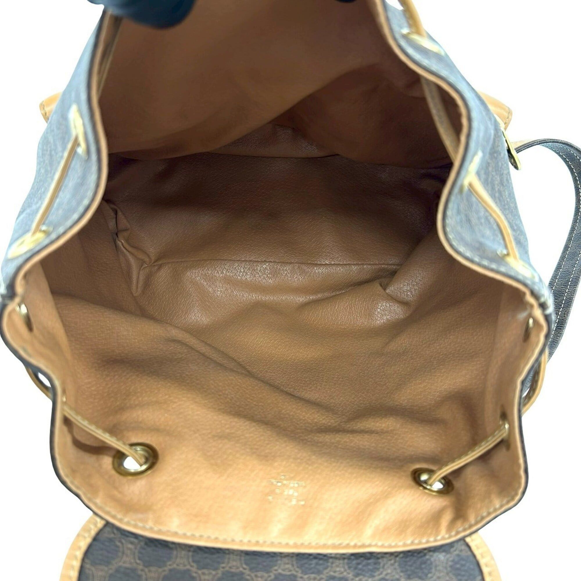 Celine CELINE Vintage Macadam Blazon Triomphe Pattern Leather Backpack Daypack Brown 69309 Size ONE SIZE - 9 Thumbnail