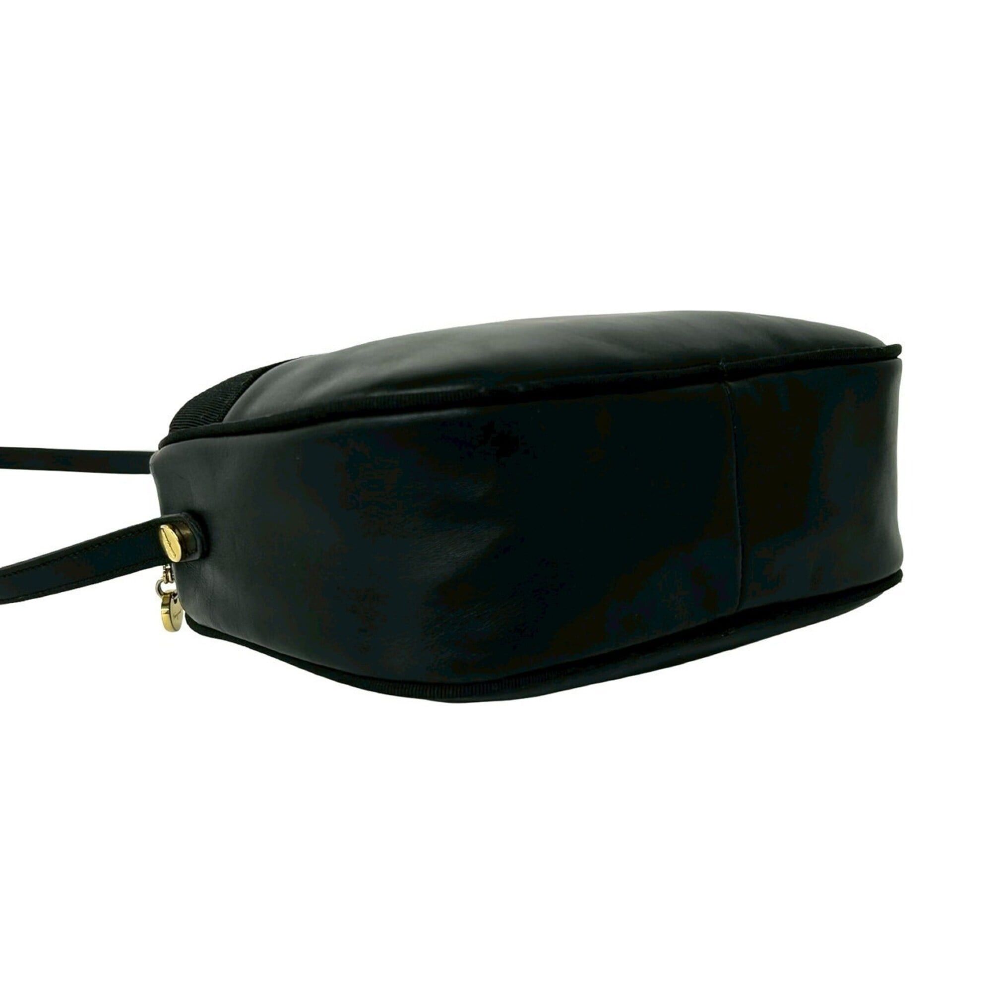 Salvatore Ferragamo Salvatore Ferragamo Vara Ribbon Leather Shoulder Bag/Pouch, Black, 41633 Size ONE SIZE - 7 Thumbnail