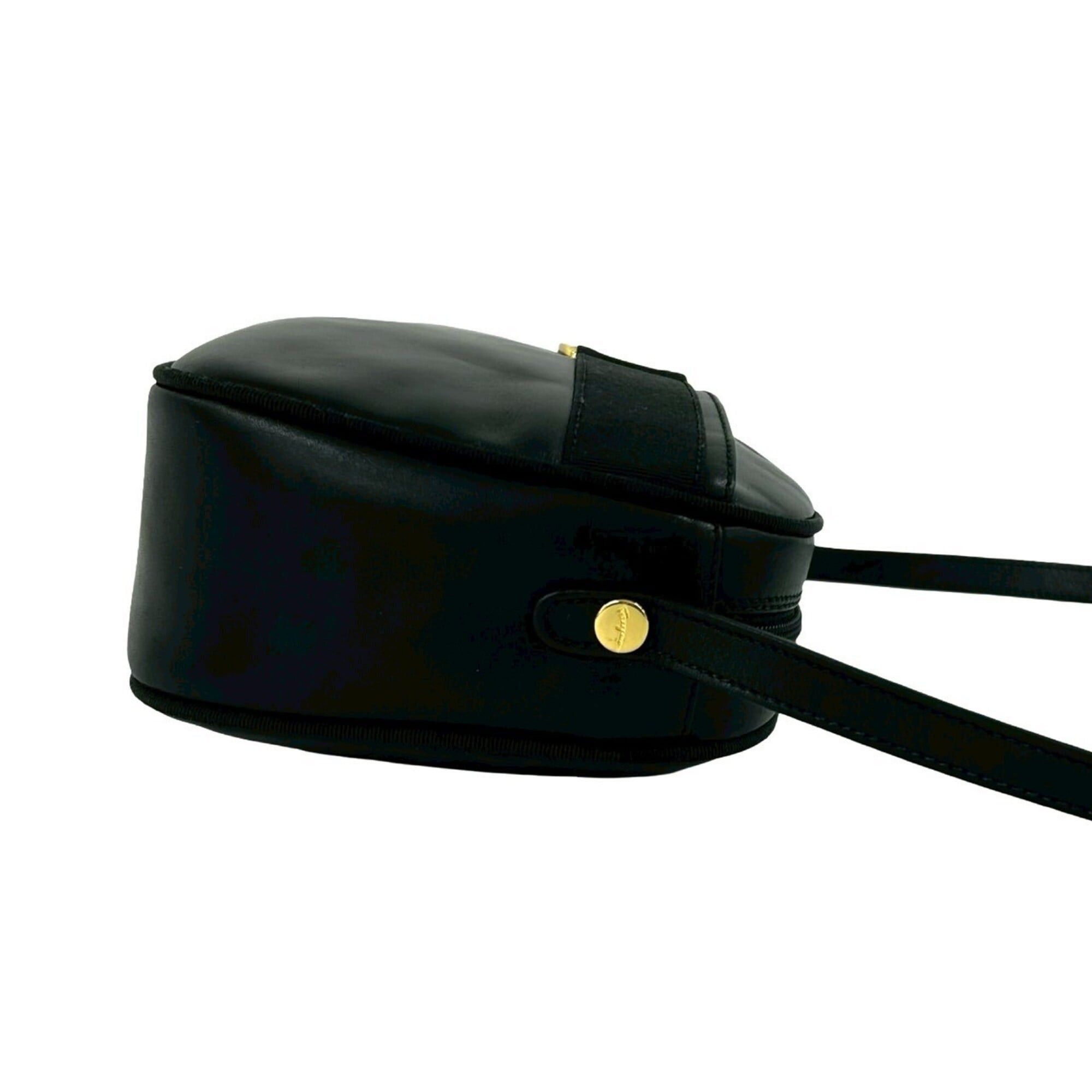 Salvatore Ferragamo Salvatore Ferragamo Vara Ribbon Leather Shoulder Bag/Pouch, Black, 41633 Size ONE SIZE - 6 Thumbnail