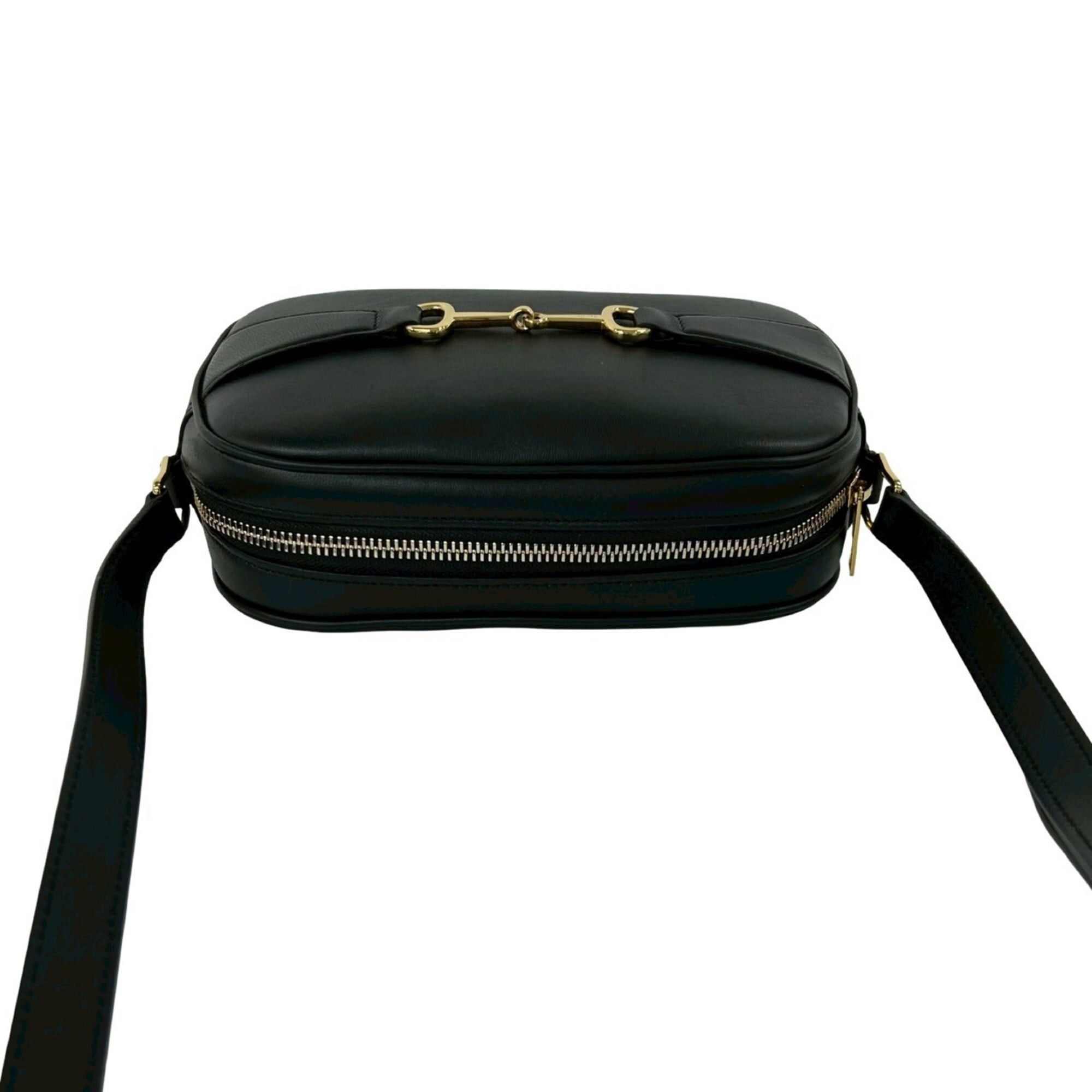 Celine CELINE Cressy Small Camera Bag, Leather, Genuine Shoulder Pouch, Sacoche, Black, 32266 Size ONE SIZE - 4 Thumbnail