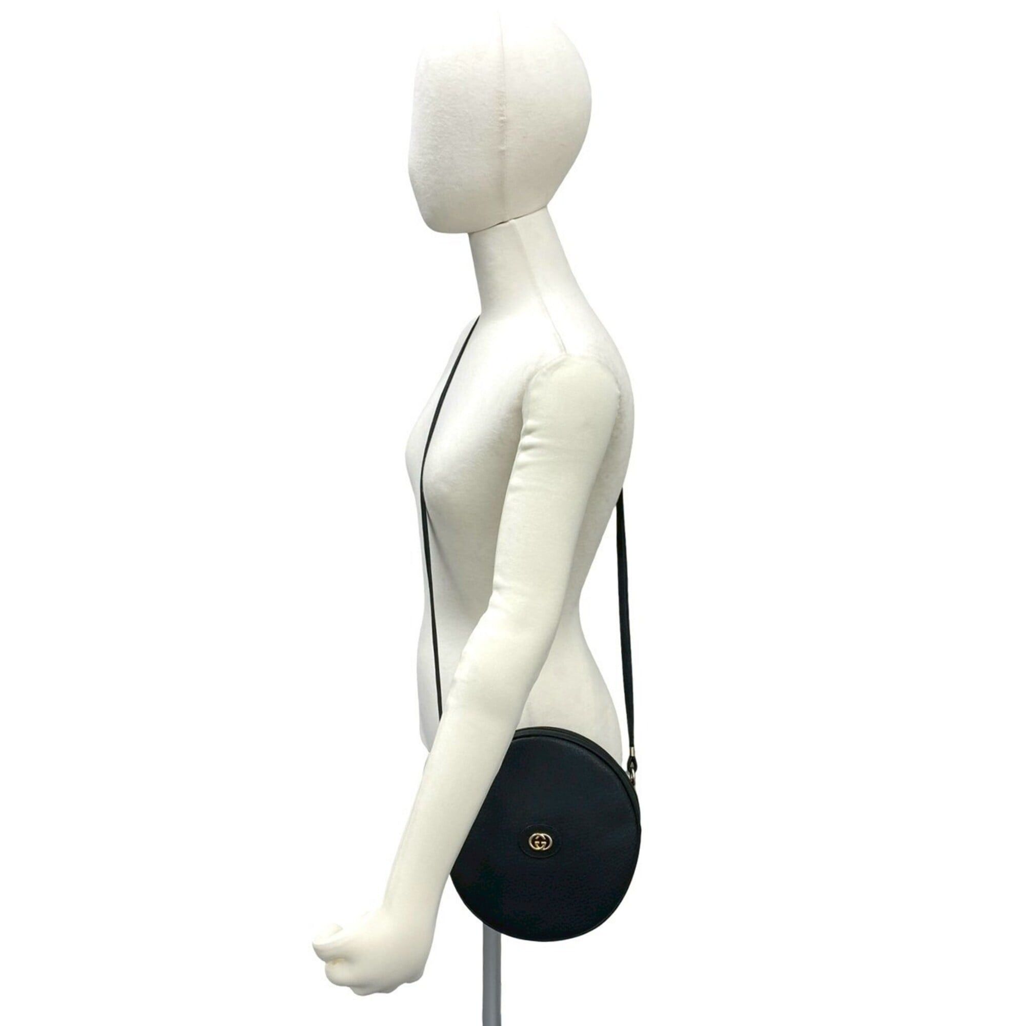Gucci GUCCI Vintage GG Logo Leather Mini Shoulder Bag/Pouch (Black) - Old Gucci style, featuring logo hardware. (k15-6) Size ONE SIZE - 2 Thumbnail