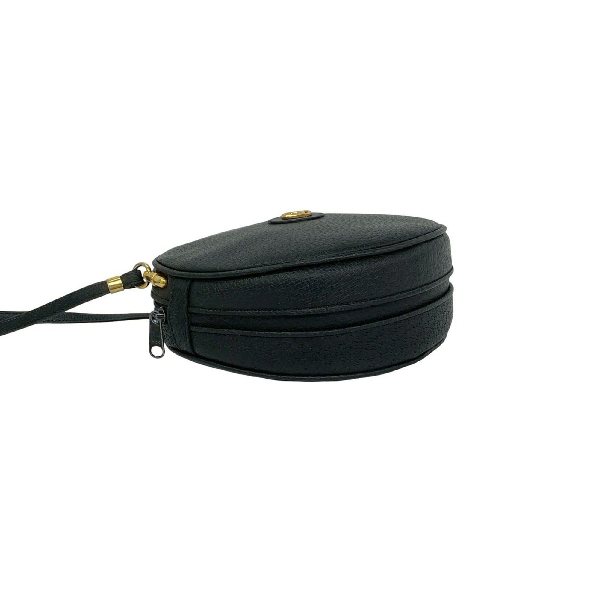 Gucci GUCCI Vintage GG Logo Leather Mini Shoulder Bag/Pouch (Black) - Old Gucci style, featuring logo hardware. (k15-6) Size ONE SIZE - 7 Thumbnail