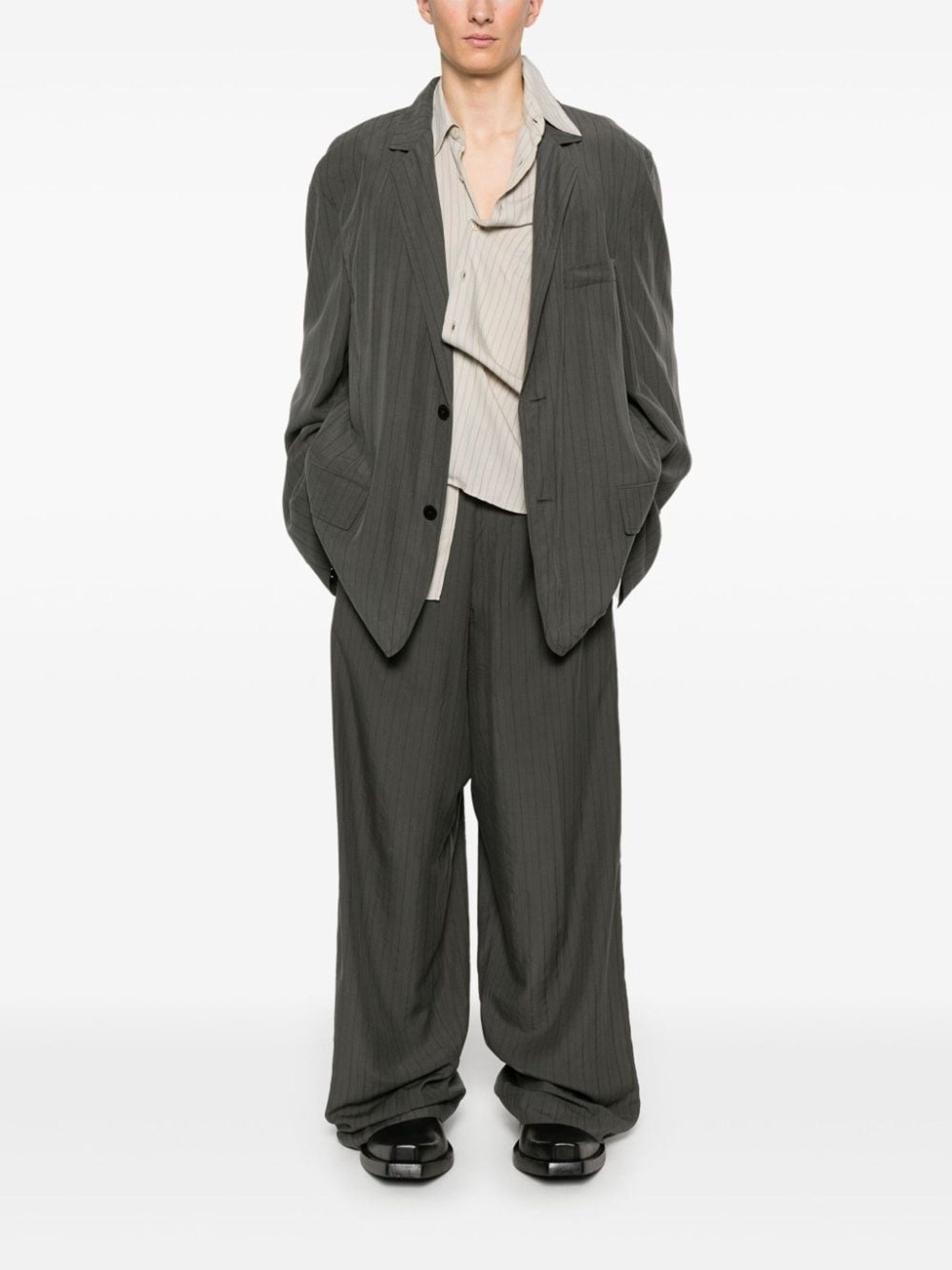 Balenciaga fluid tailored trousers grey/green Size US 34 / EU 50 - 2 Thumbnail