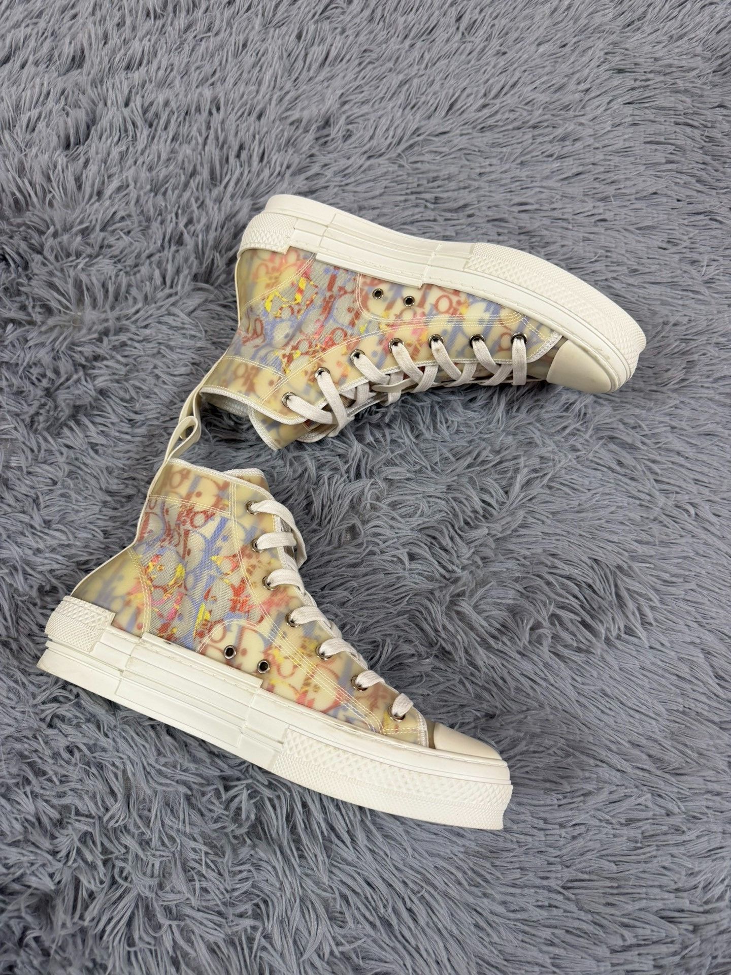 Dior Dior Blue Hitop Sneakers us_10 Women Size US 10 / IT 40 - 3 Thumbnail
