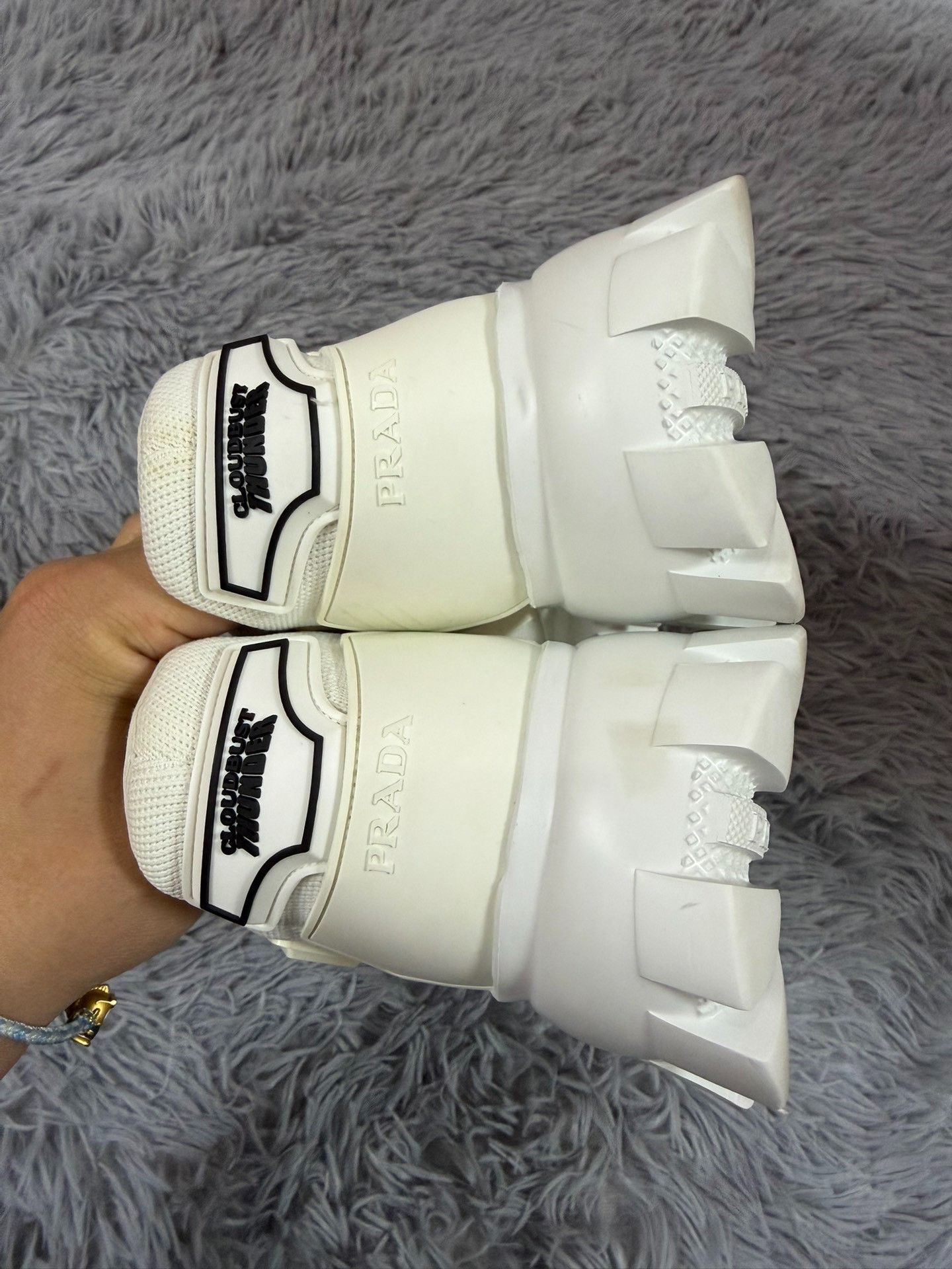Prada Prada White Lowtop Sneakers us_9 Women Size US 9 / IT 39 - 4 Thumbnail
