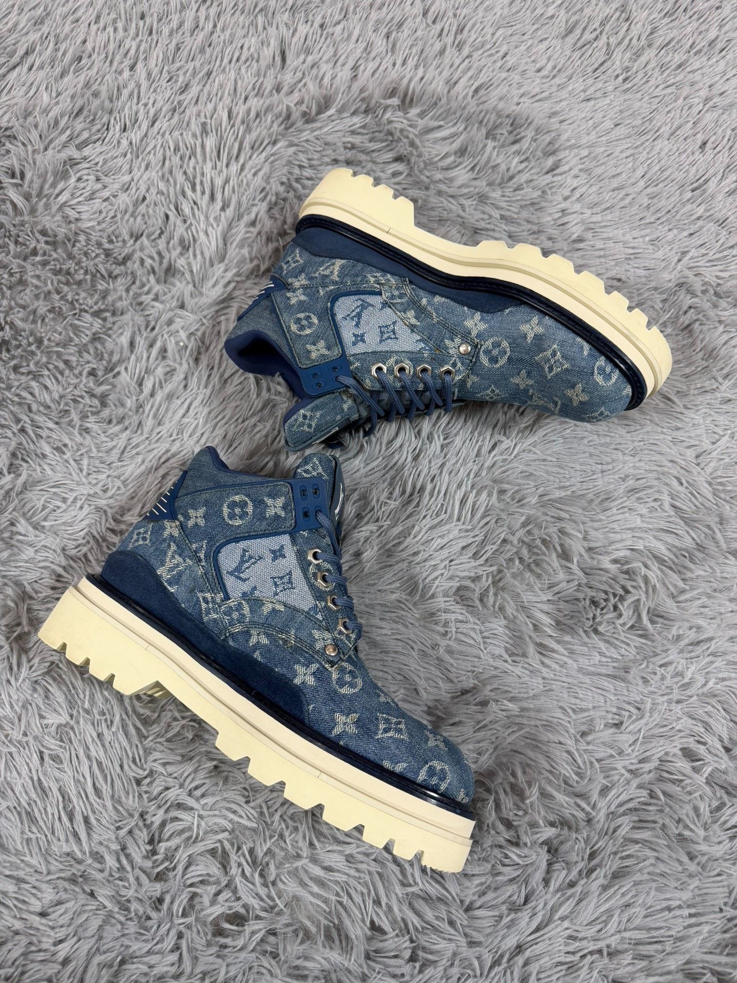 Louis Vuitton Louis Vuitton Denim Blue Boots 7.5 Men Size US 7.5 / EU 40-41 - 3 Thumbnail