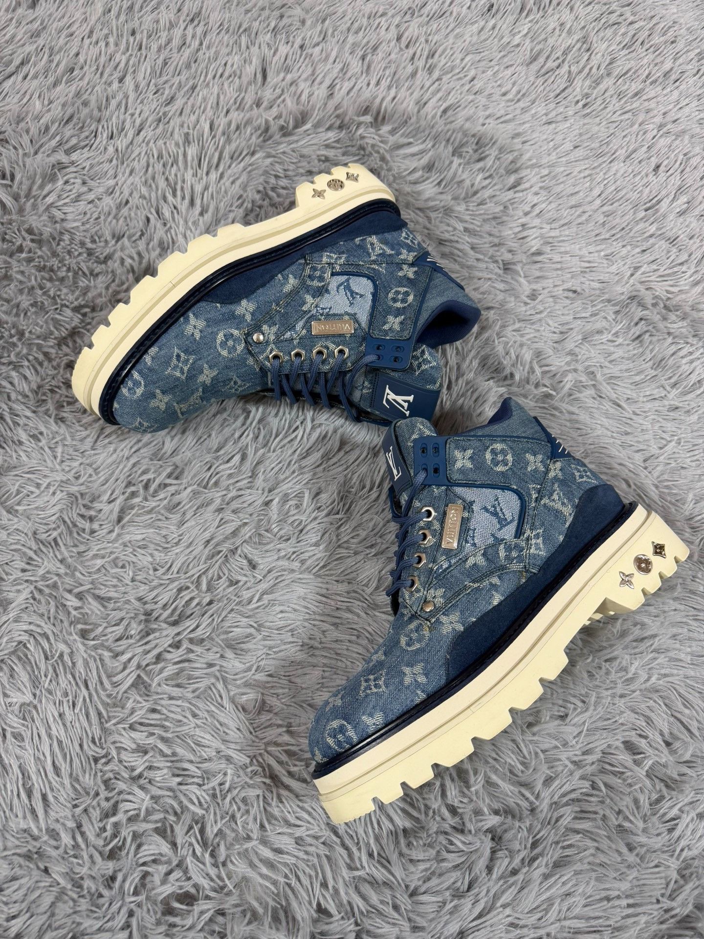 Louis Vuitton Louis Vuitton Denim Blue Boots 7.5 Men Size US 7.5 / EU 40-41 - 2 Thumbnail