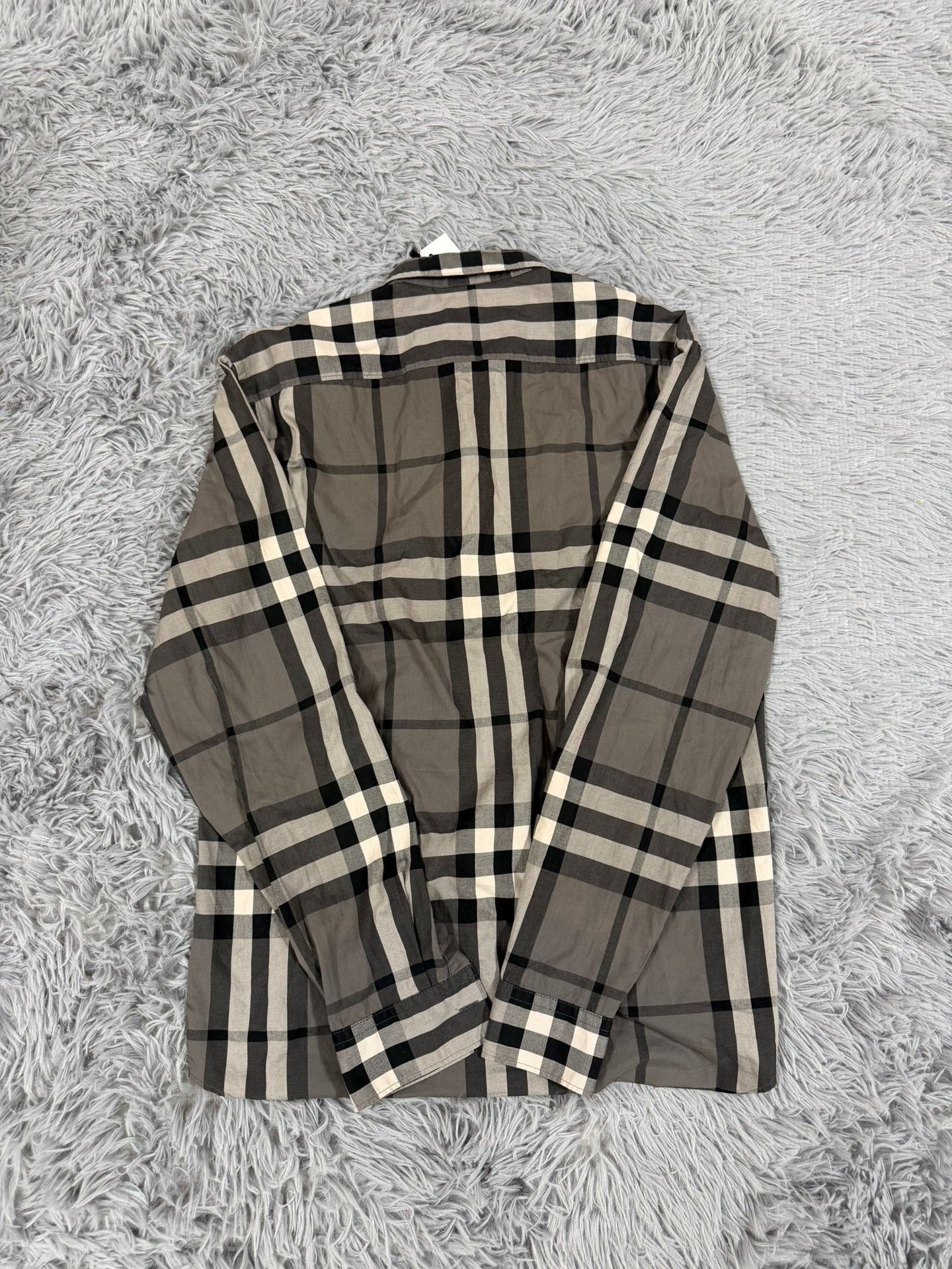 Burberry Burberry Plaid Gray Shirt m Men Size US M / EU 48-50 / 2 - 2 Thumbnail