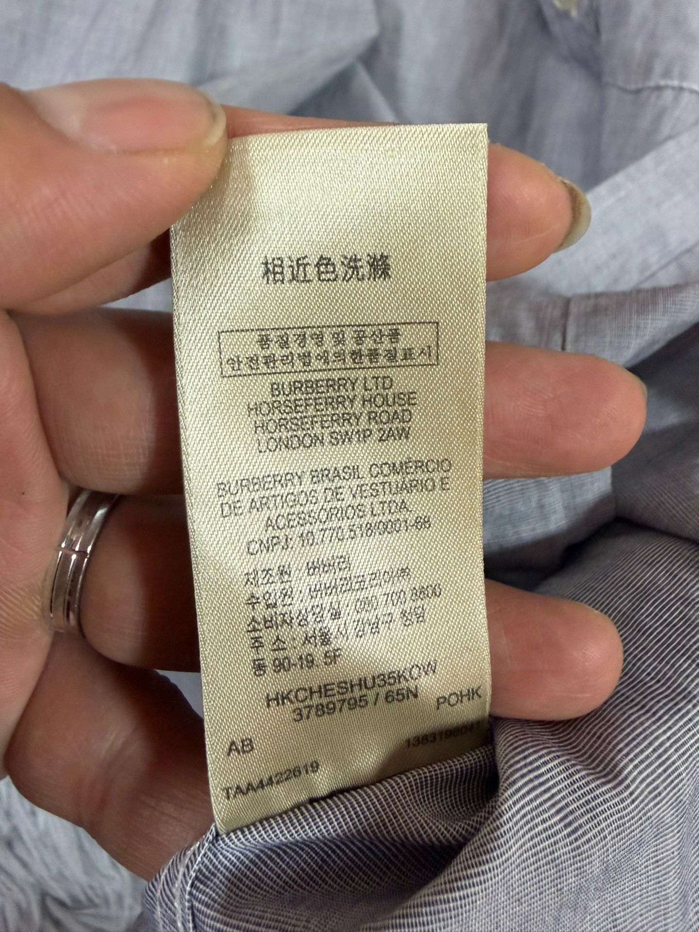 Burberry Burberry Retro Gray Shirt m Men Size US M / EU 48-50 / 2 - 4 Thumbnail