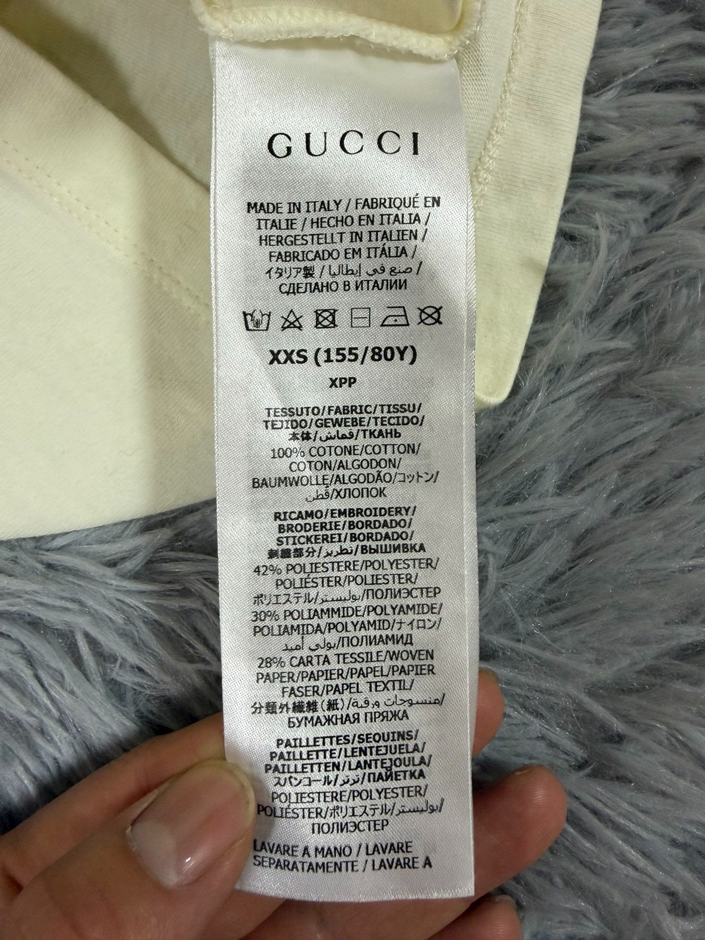 Gucci Gucci Embroidered White T-Shirt XXS Women Size XXS / US 00 / IT 34 - 4 Thumbnail
