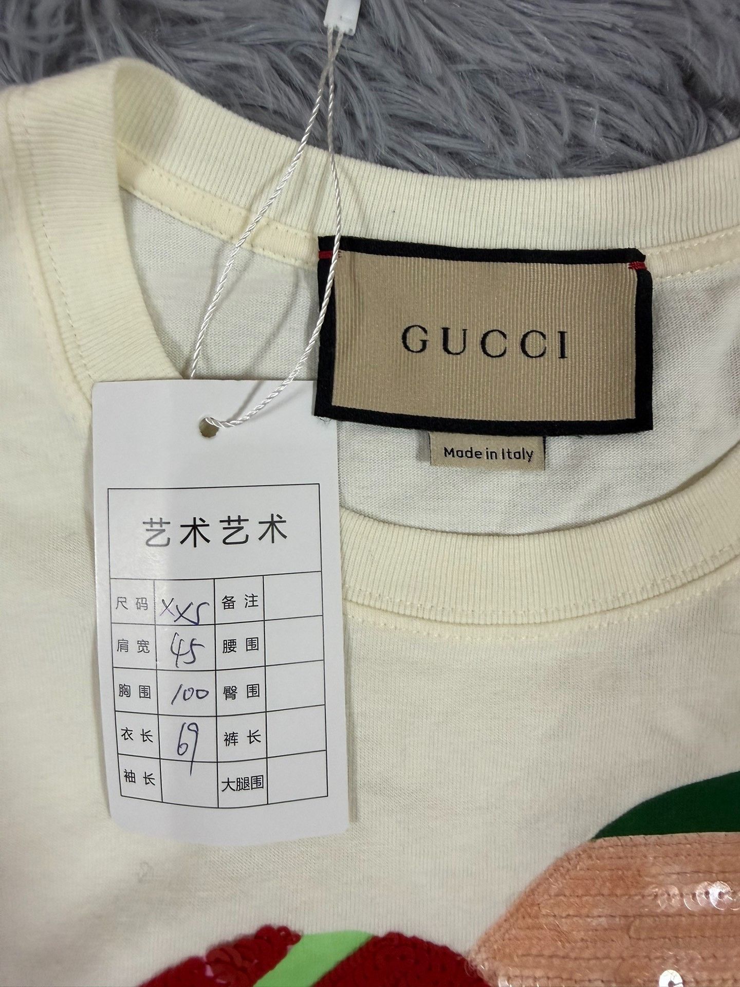 Gucci Gucci Embroidered White T-Shirt XXS Women Size XXS / US 00 / IT 34 - 3 Thumbnail