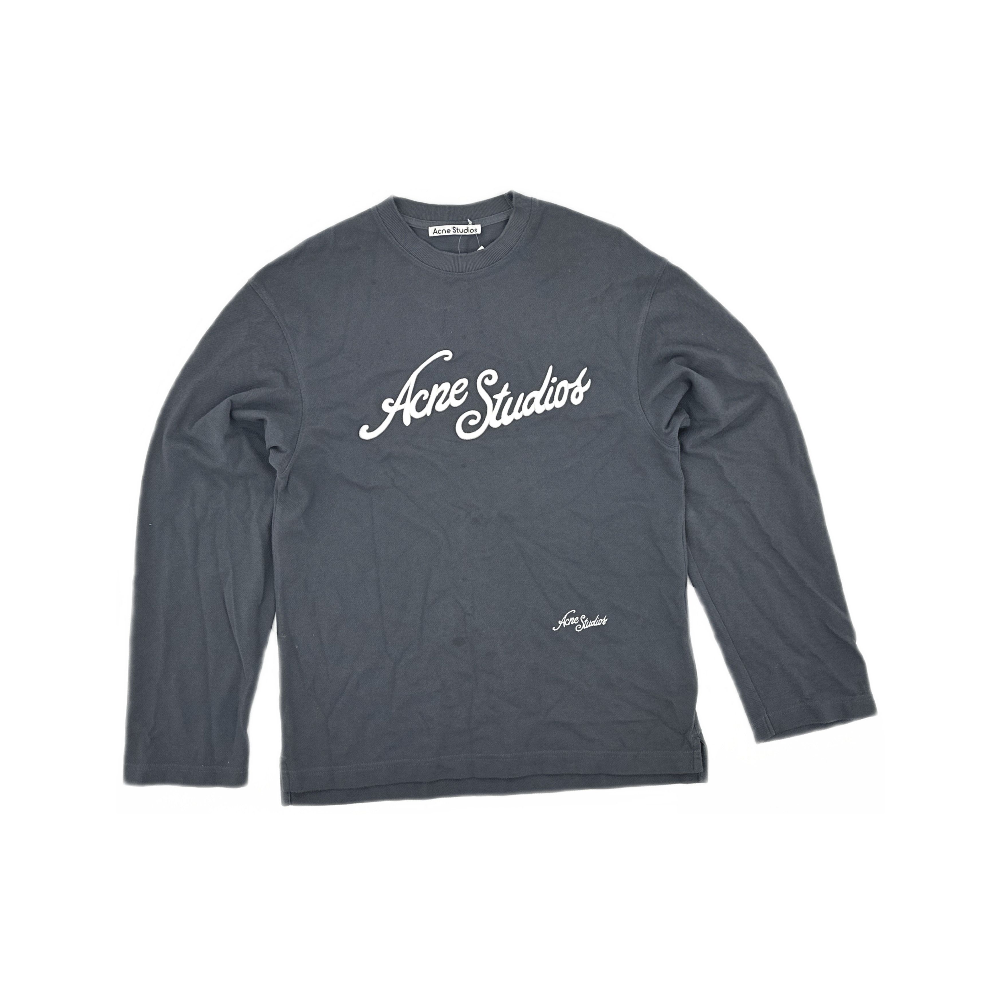 Acne Studios Acne Studios Embroidered Logo Long Sleeve T-Shirt XXS Size US XXS / EU 40 - 2 Thumbnail