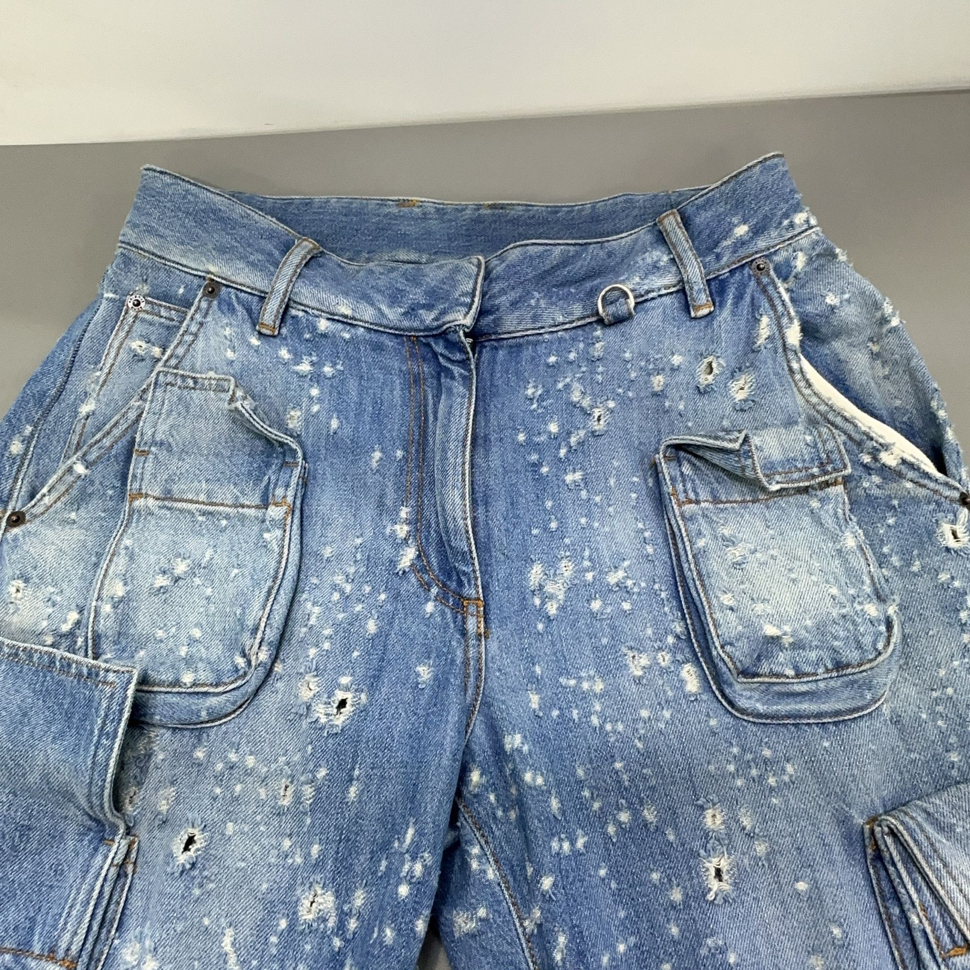 Acne Studios Acne Studios Distressed Zipper Cargo Jeans 36 Size 26" / US 2 / IT 38 - 7 Thumbnail