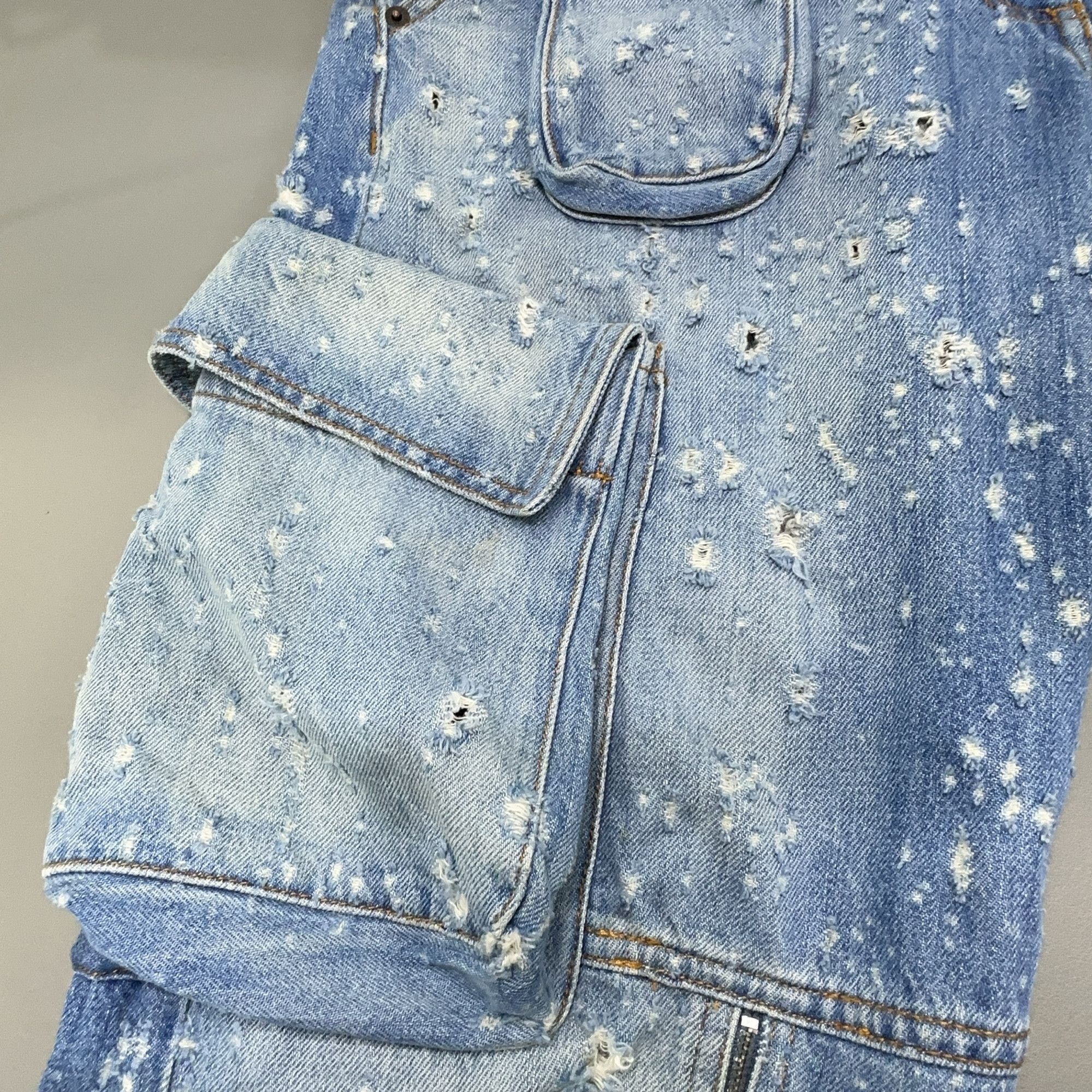 Acne Studios Acne Studios Distressed Zipper Cargo Jeans 36 Size 26" / US 2 / IT 38 - 8 Thumbnail