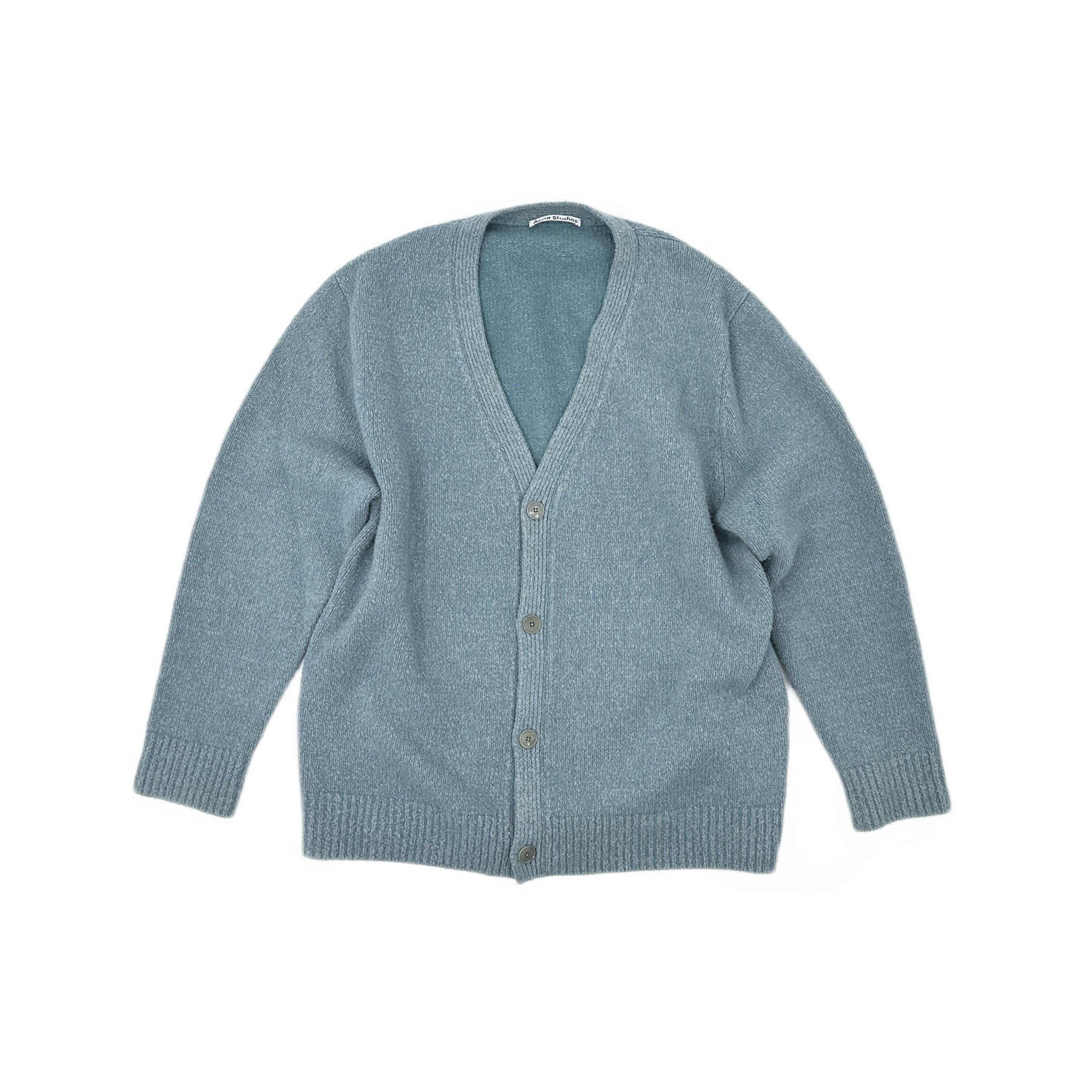 Acne Studios Acne Studios Mineral Blue V-Neck Cardigan XXL Size US XXL / EU 58 / 5 - 2 Thumbnail