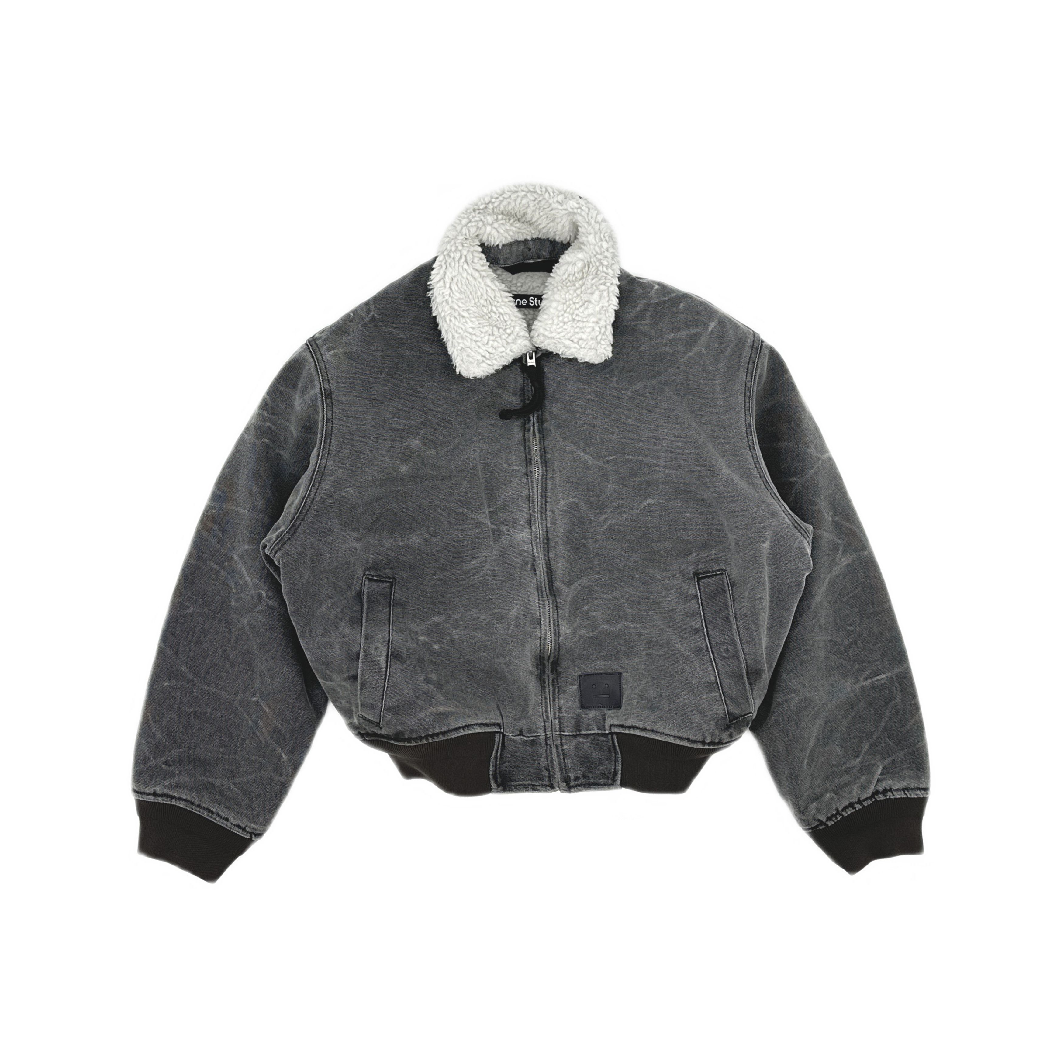 Acne Studios Acne Studios Charcoal Denim Bomber Jacket XXS Size US XXS / EU 40 - 2 Thumbnail
