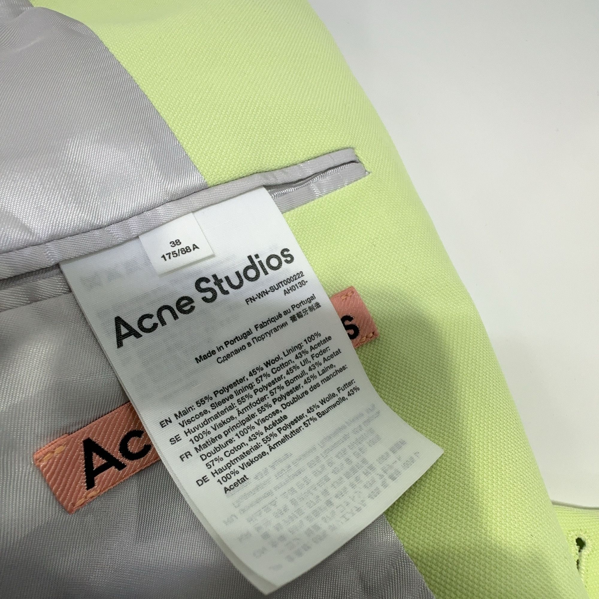 Acne Studios Acne Studios Lemon Yellow Wool Blend Blazer 38 Size S / US 4 / IT 40 - 4 Thumbnail