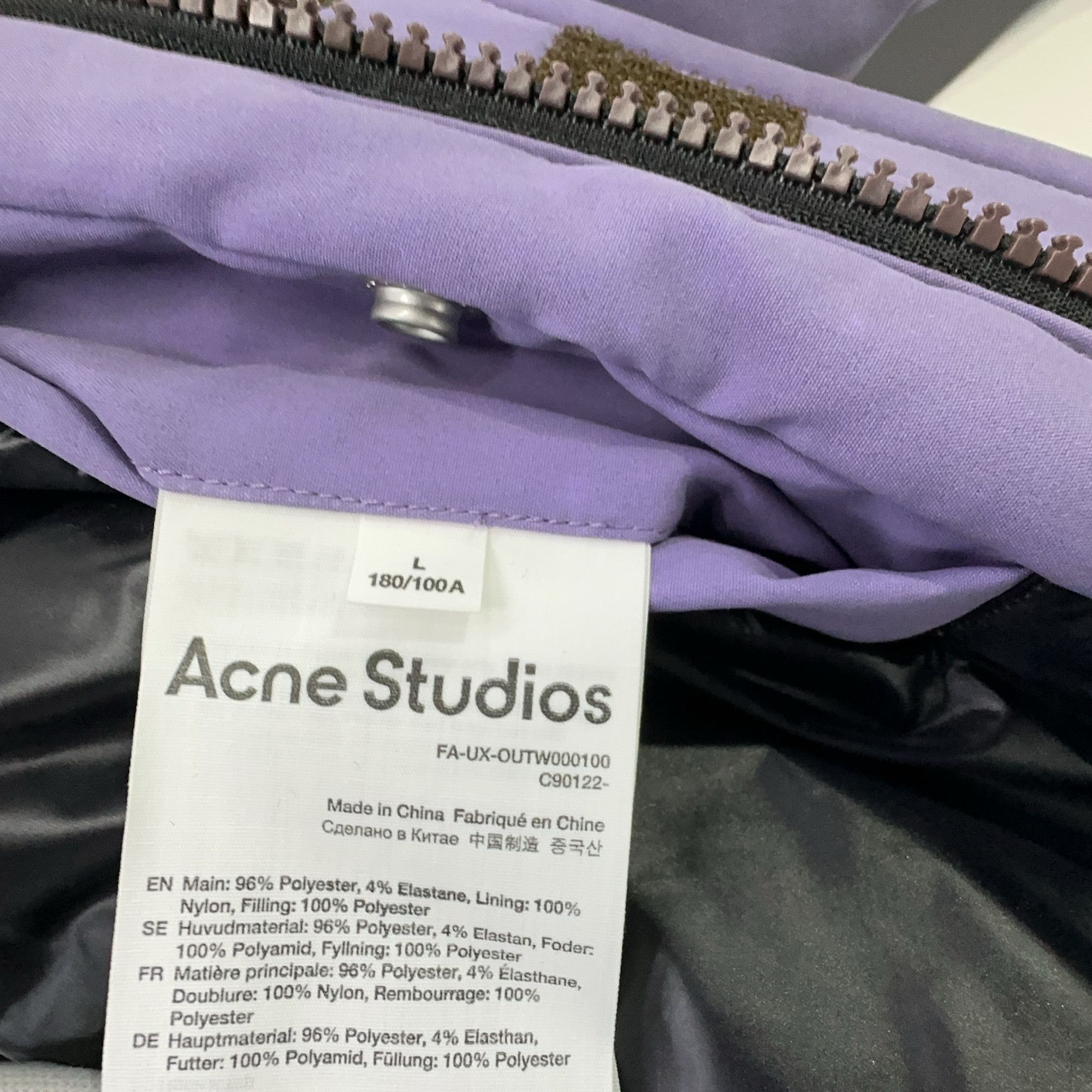 Acne Studios Acne Studios Thermal Zip Stand Collar Jacket L Size US L / EU 52-54 / 3 - 6 Thumbnail
