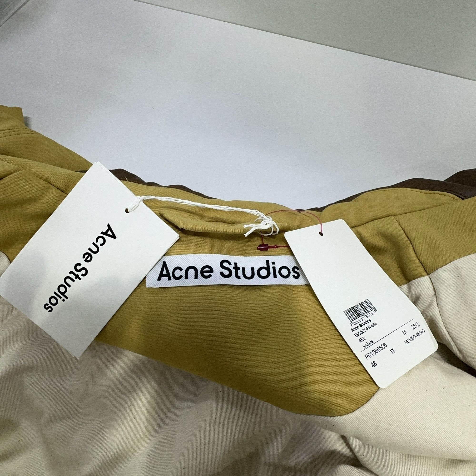 Acne Studios Acne Studios Leather Trim Cotton Jacket 48 Size US M / EU 48-50 / 2 - 4 Thumbnail