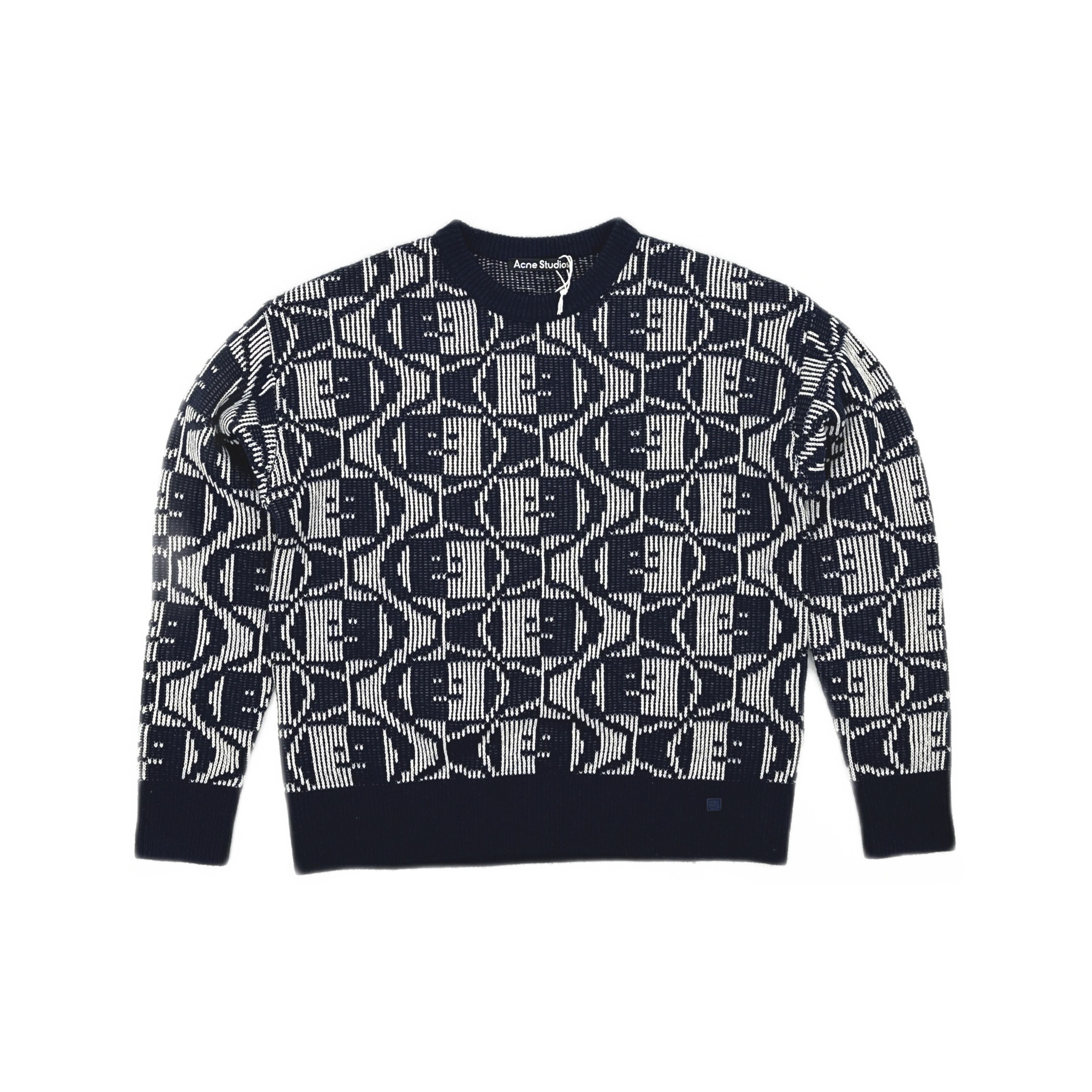 Acne Studios Acne Studios Face Logo Wool Blend Sweater XXS Size US XXS / EU 40 - 2 Thumbnail