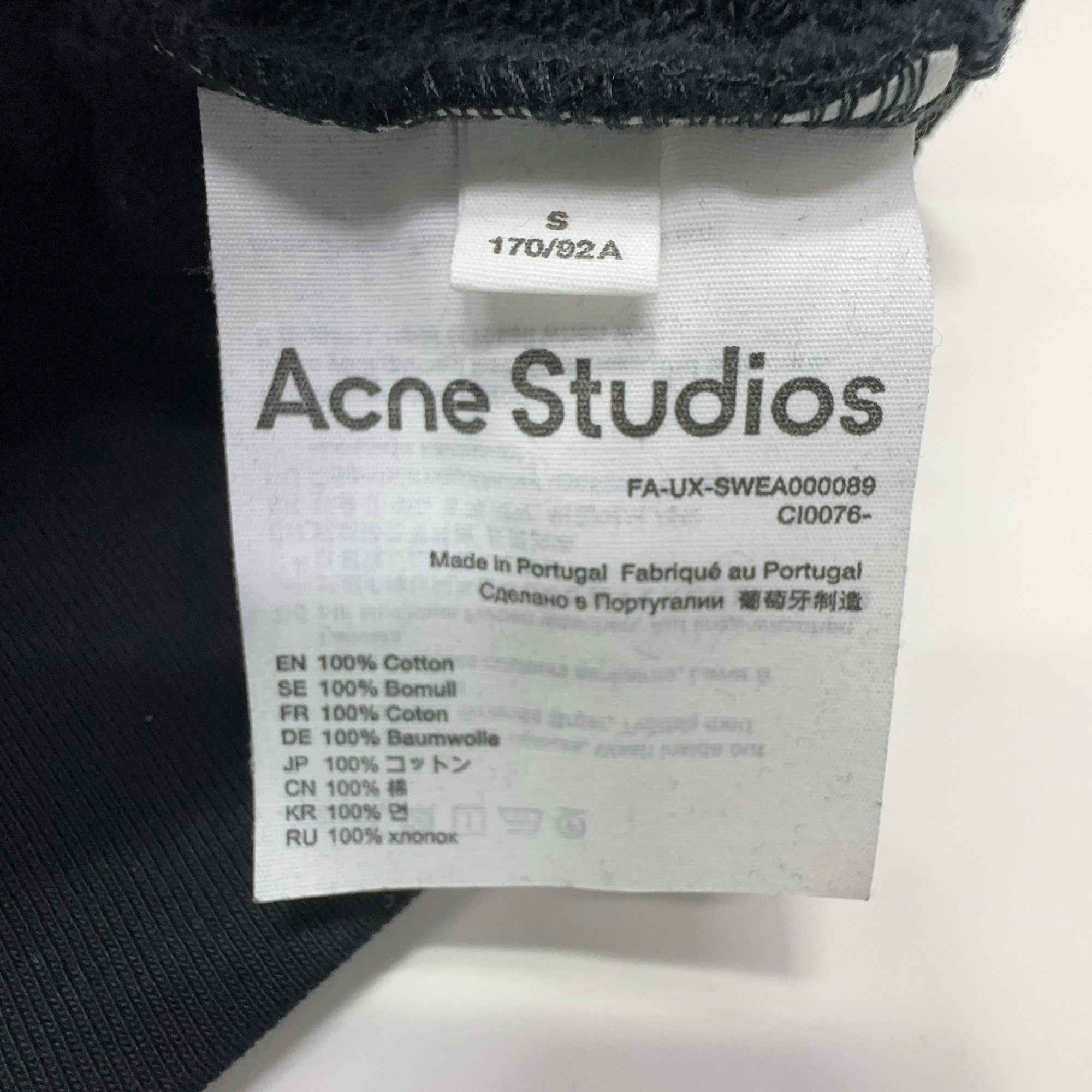Acne Studios Acne Studios Face Patch Sweatshirt S Size US S / EU 44-46 / 1 - 3 Thumbnail