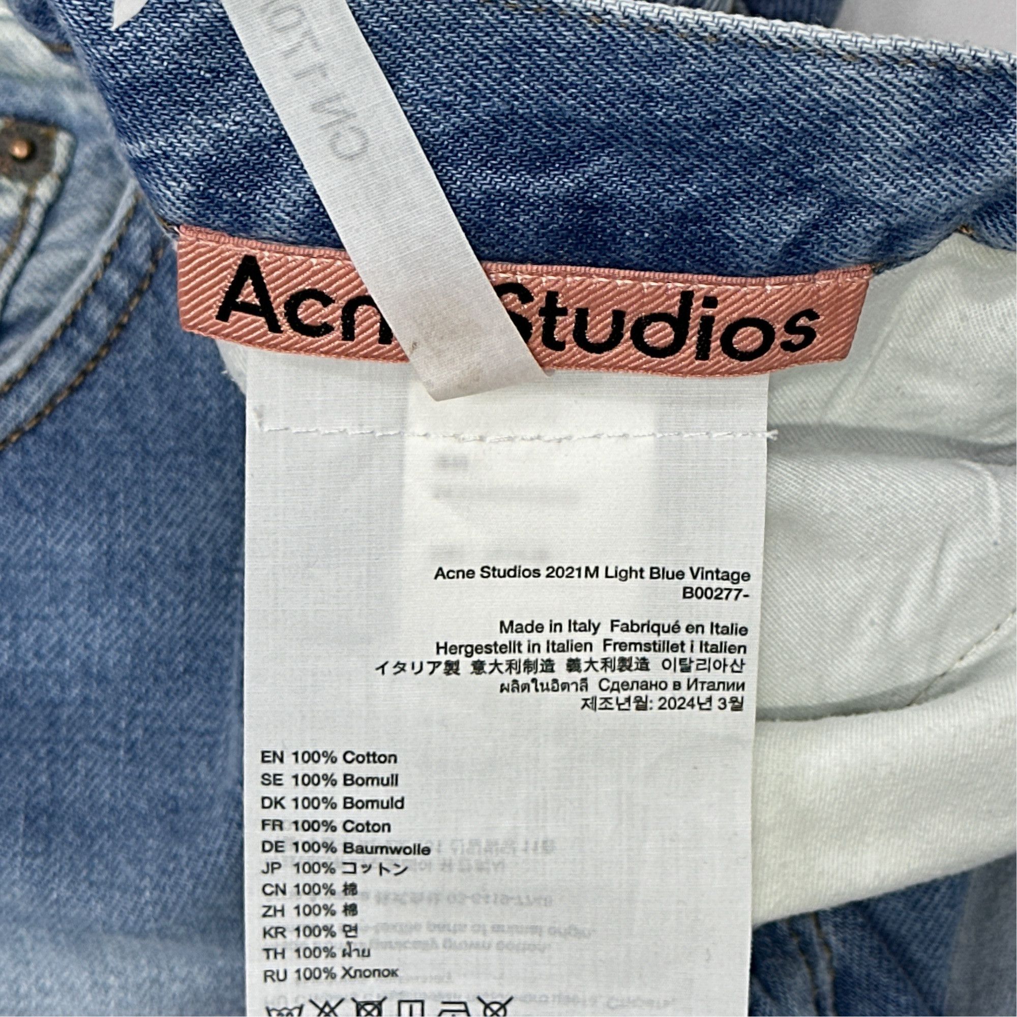 Acne Studios Acne Studios 2021M Light Blue Denim Jeans 31 Size US 30 / EU 46 - 3 Thumbnail
